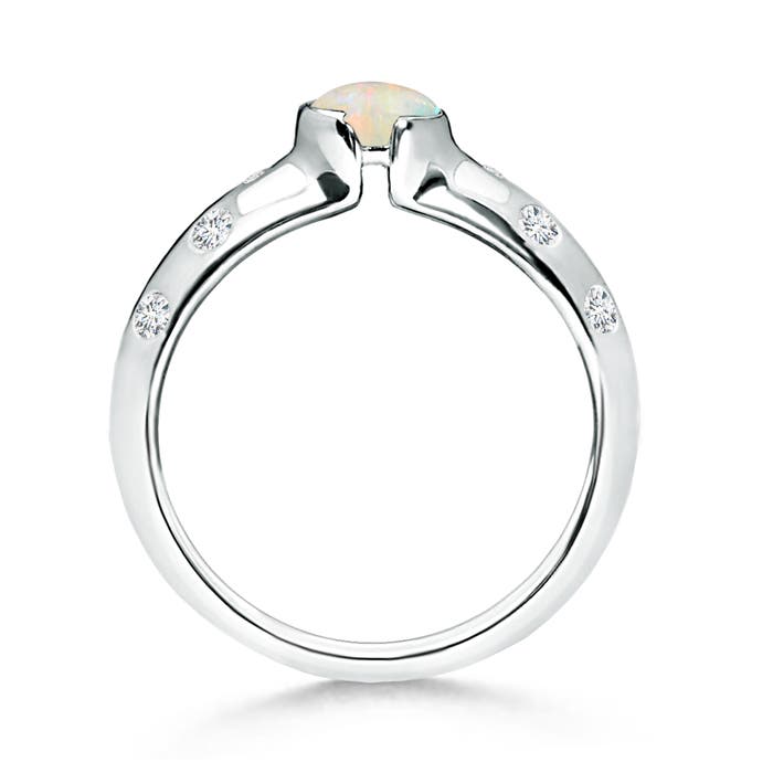 AAAA - Opal / 0.5 CT / 14 KT White Gold