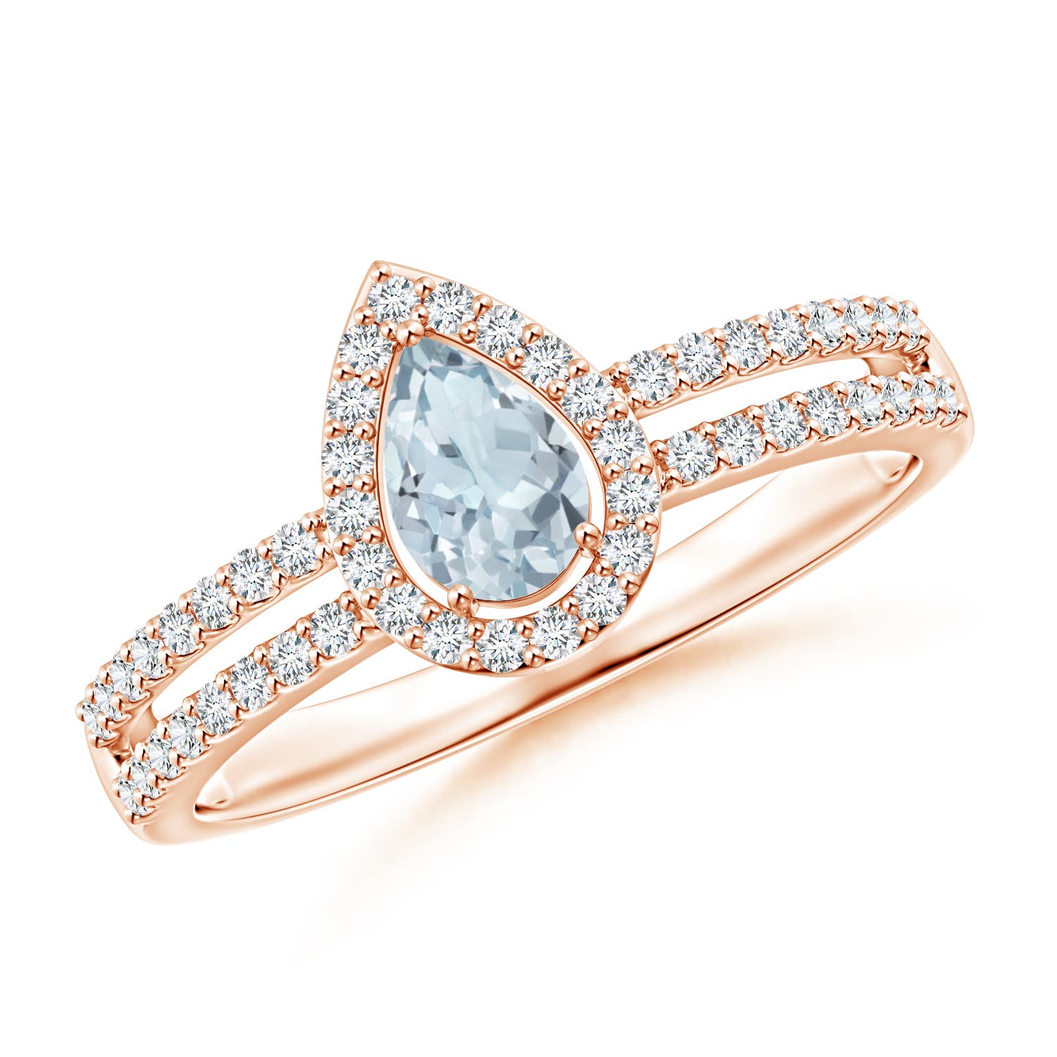 A - Aquamarine / 0.55 CT / 14 KT Rose Gold