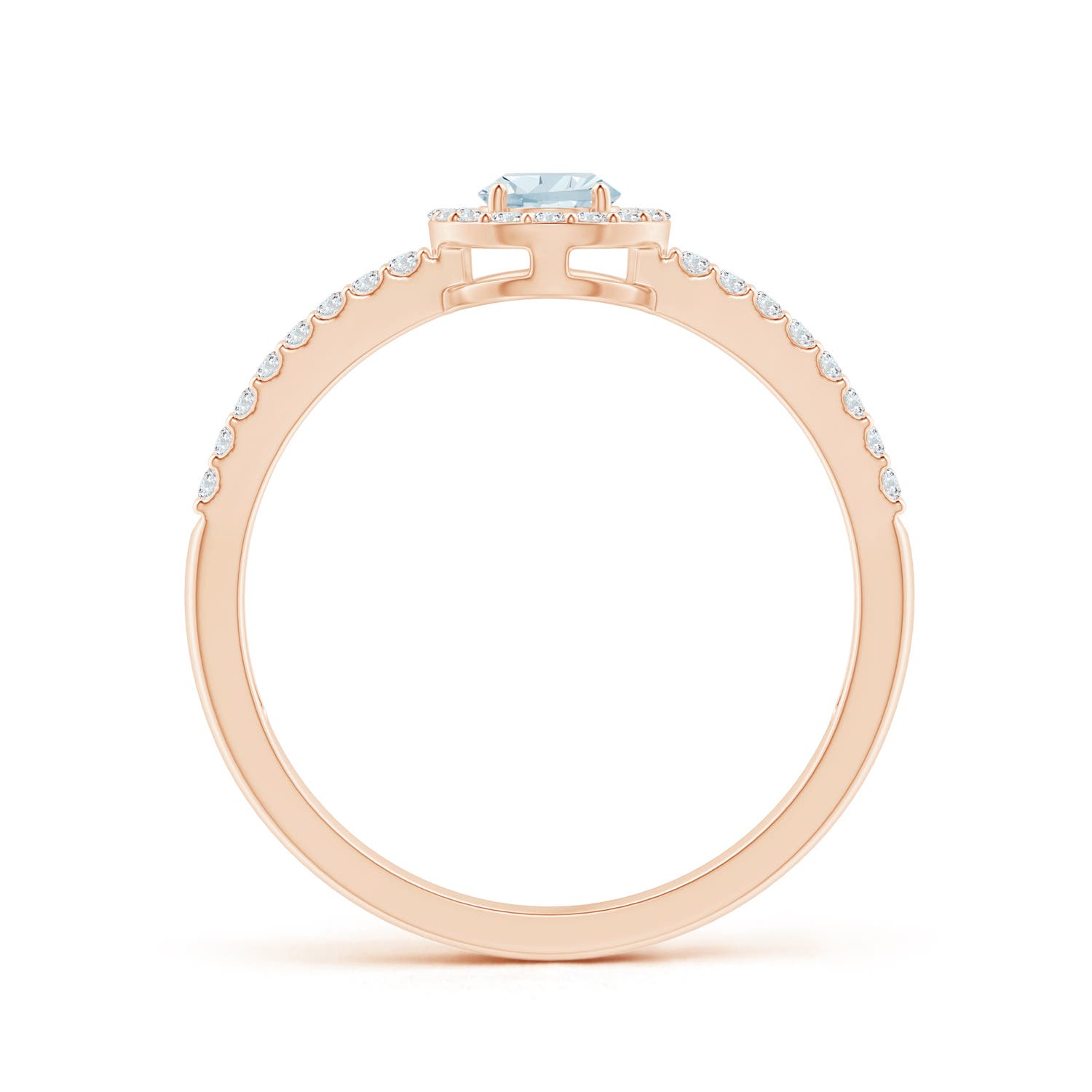 A - Aquamarine / 0.55 CT / 14 KT Rose Gold