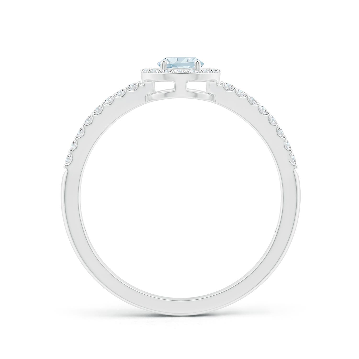 A - Aquamarine / 0.55 CT / 14 KT White Gold