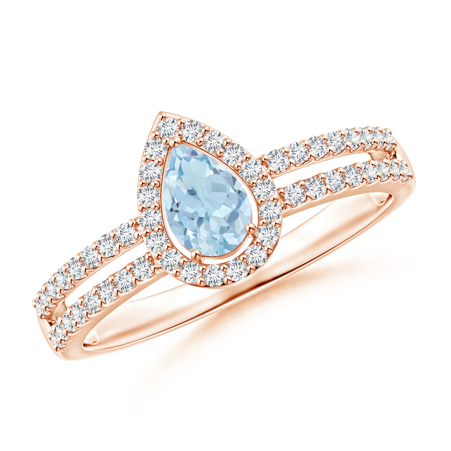 AA - Aquamarine / 0.55 CT / 14 KT Rose Gold