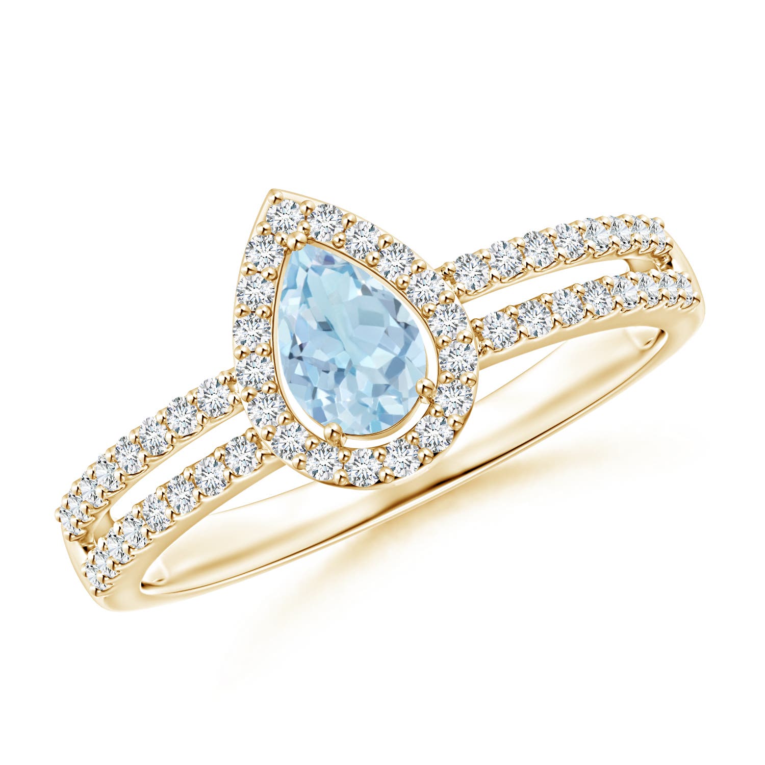 AA - Aquamarine / 0.55 CT / 14 KT Yellow Gold