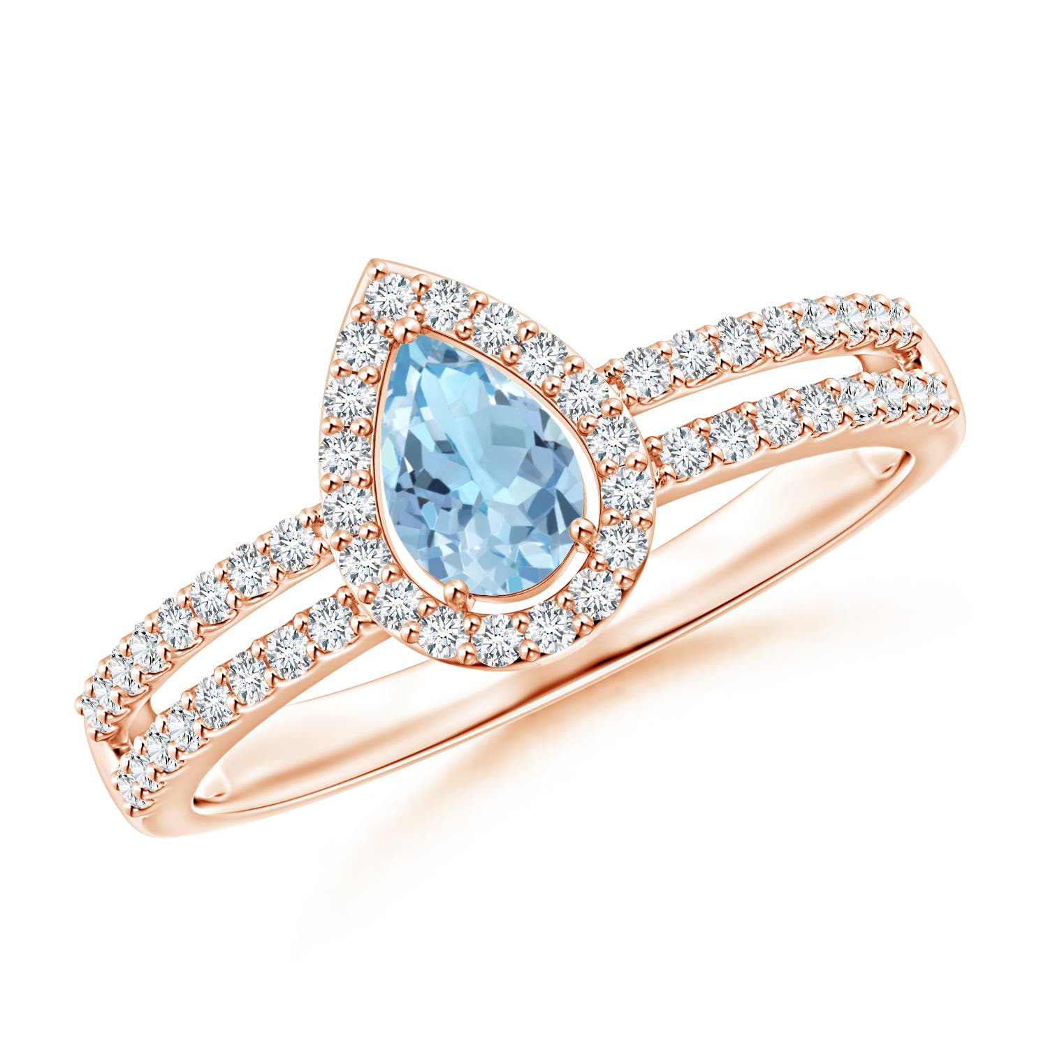 AAA - Aquamarine / 0.55 CT / 14 KT Rose Gold