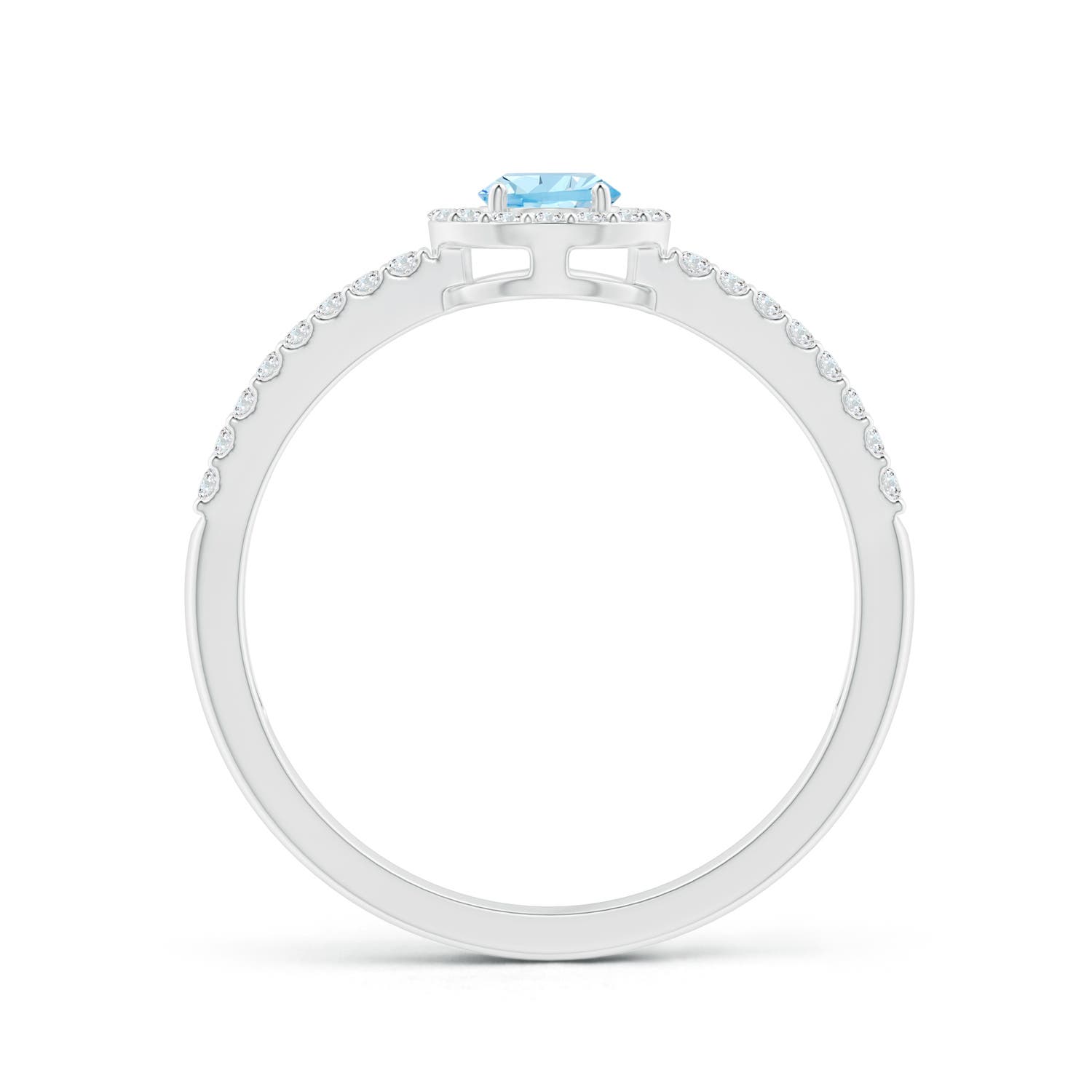 AAA - Aquamarine / 0.55 CT / 14 KT White Gold