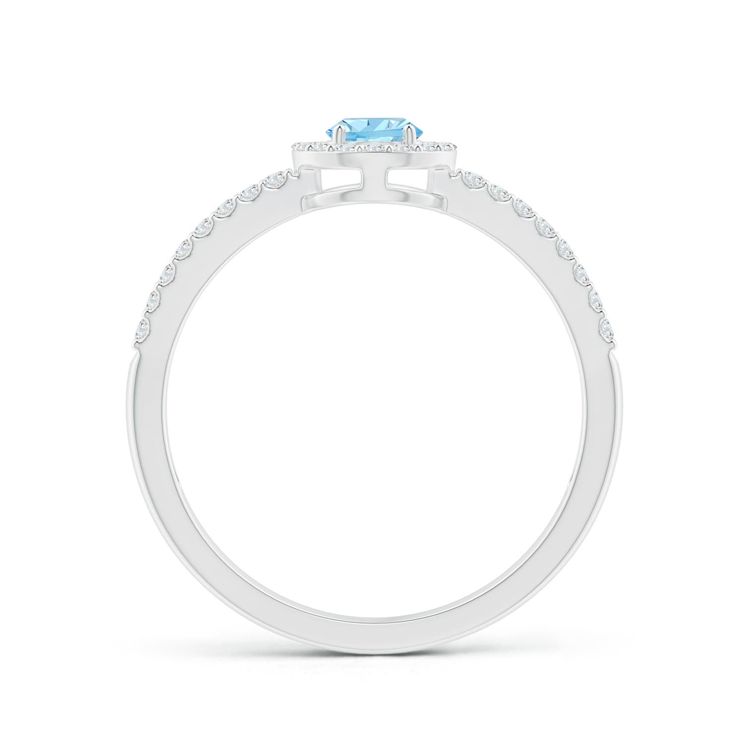 AAAA - Aquamarine / 0.55 CT / 14 KT White Gold