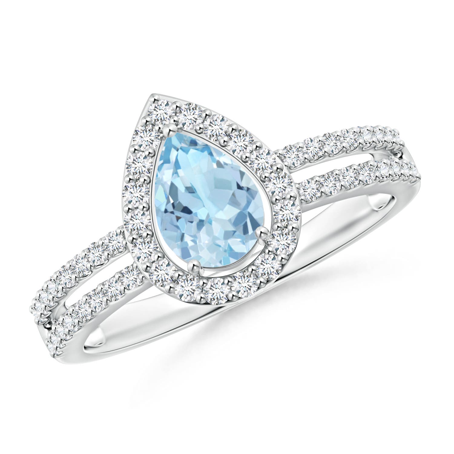 AAA - Aquamarine / 0.92 CT / 14 KT White Gold