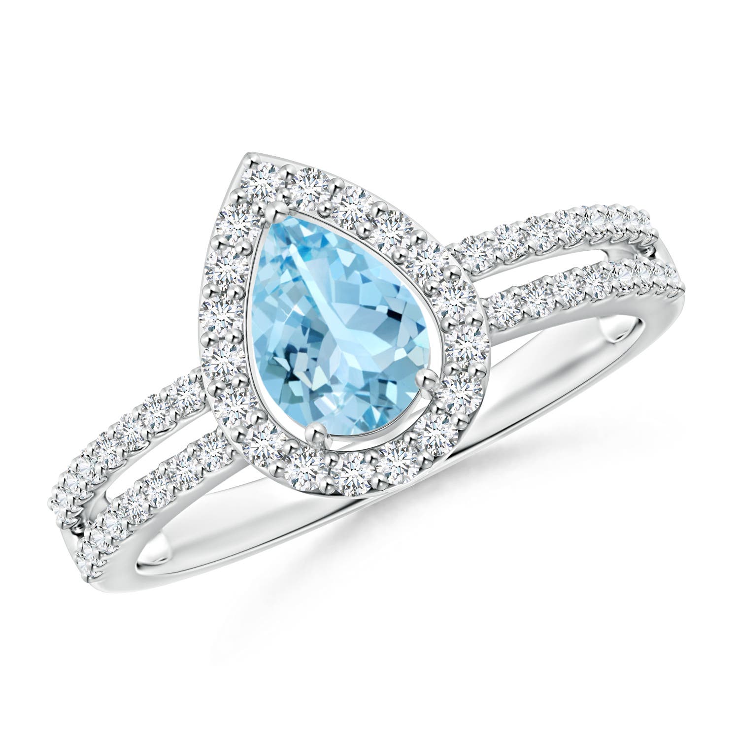 AAAA - Aquamarine / 0.92 CT / 14 KT White Gold