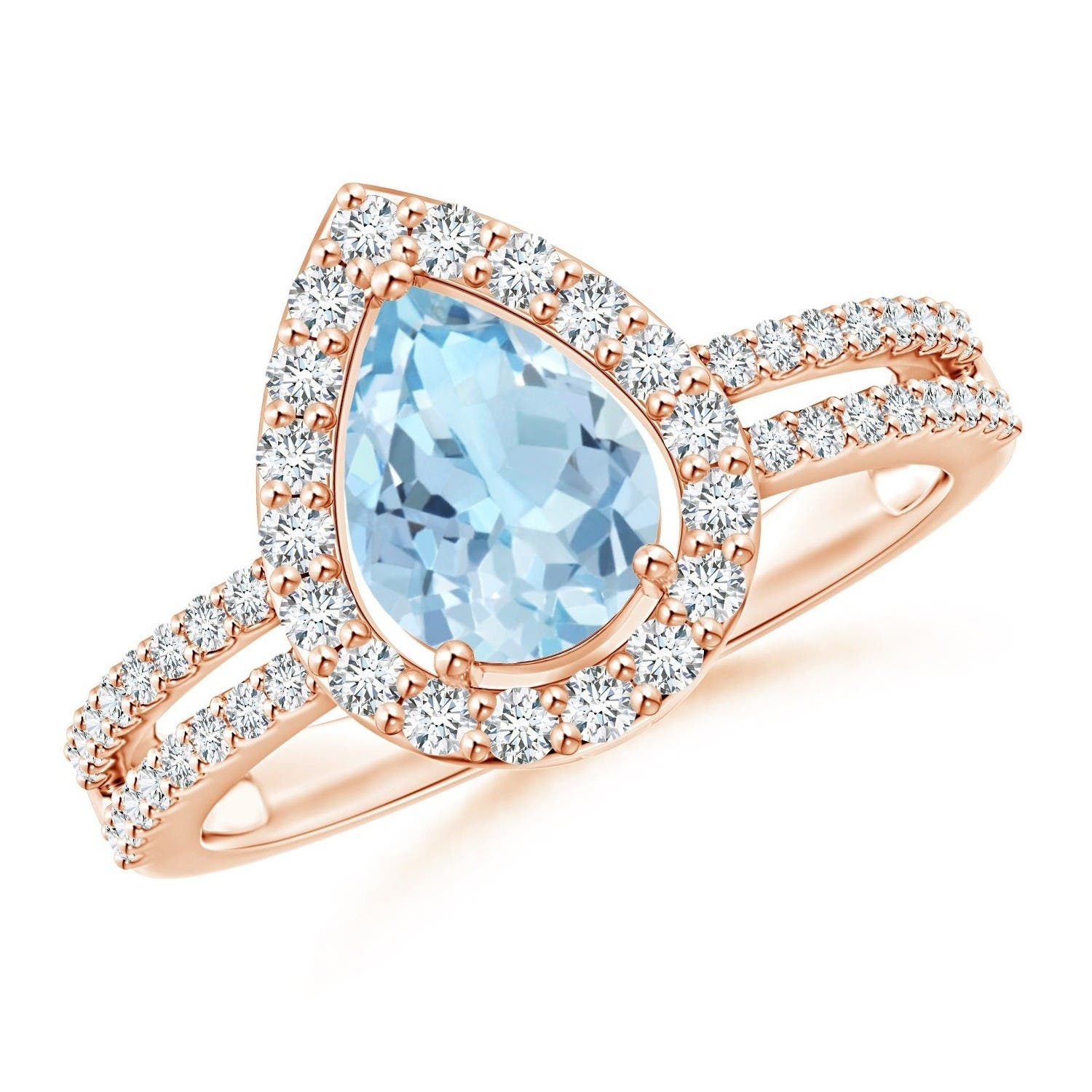 AAA - Aquamarine / 1.29 CT / 14 KT Rose Gold