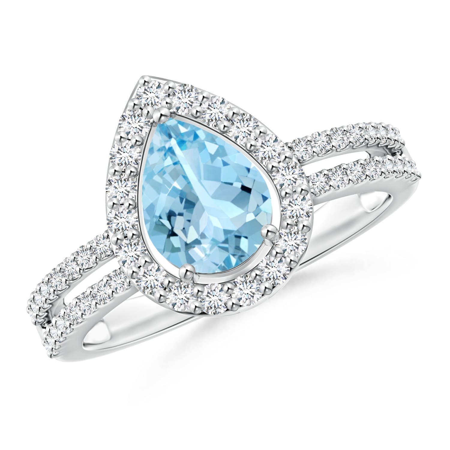 AAAA - Aquamarine / 1.29 CT / 14 KT White Gold