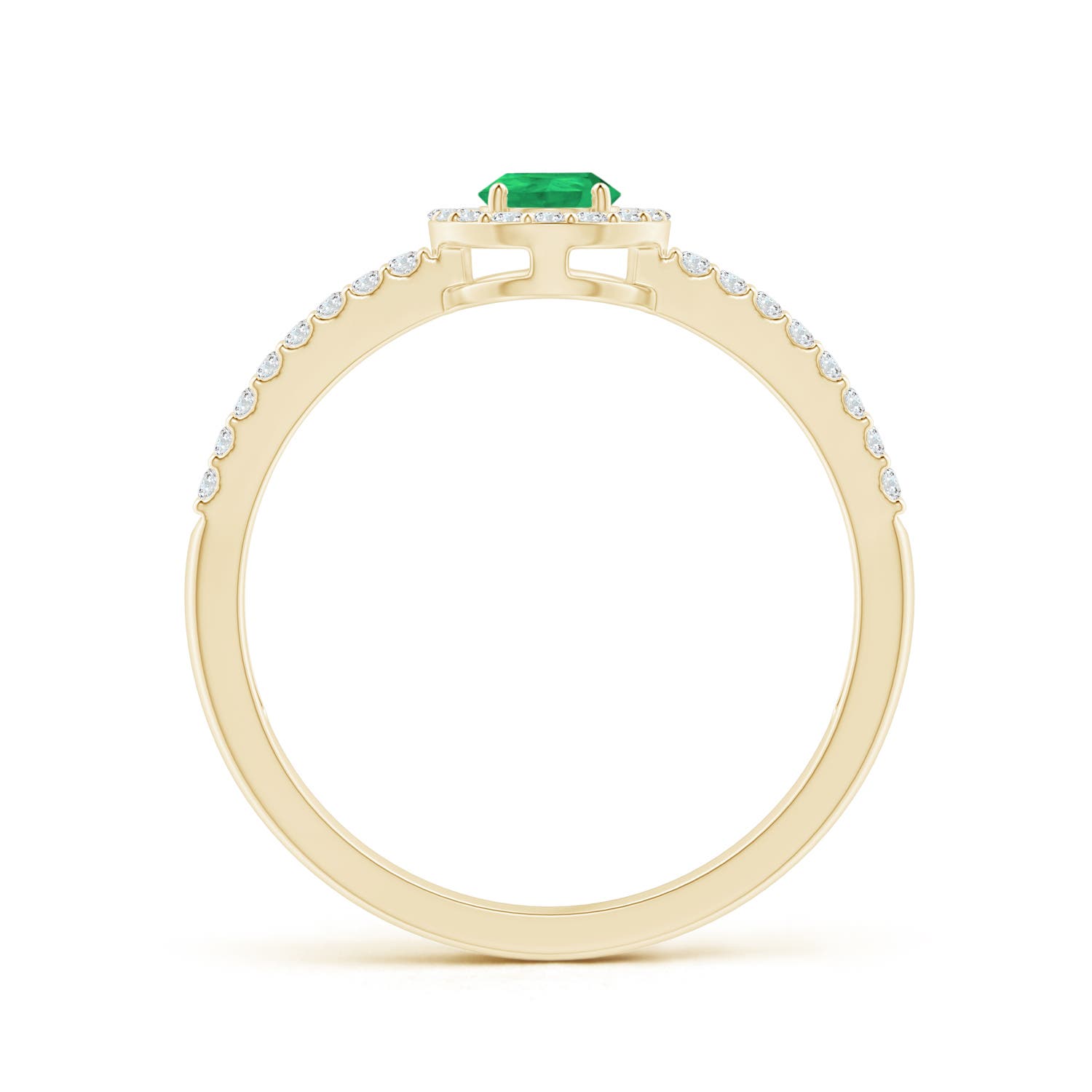 A - Emerald / 0.6 CT / 14 KT Yellow Gold