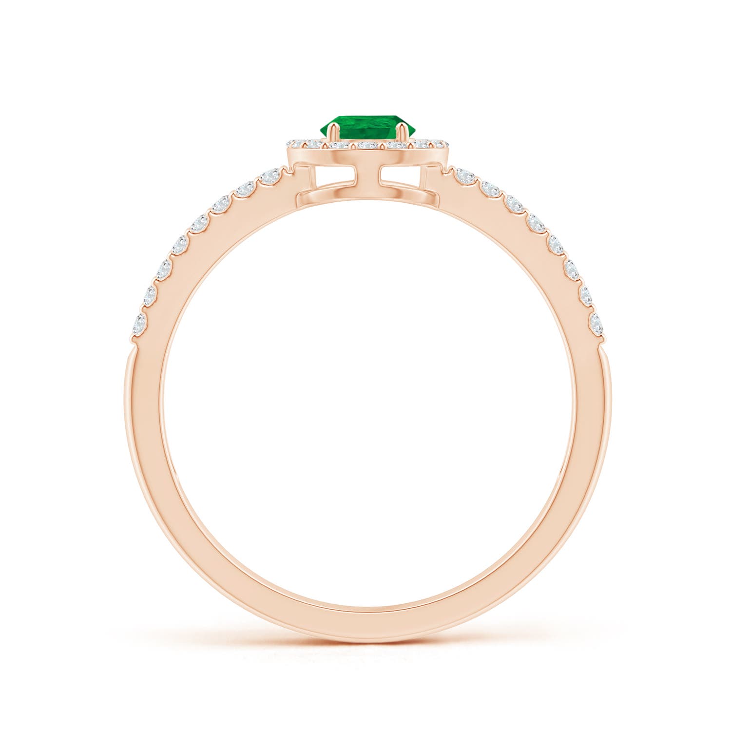 AA - Emerald / 0.6 CT / 14 KT Rose Gold