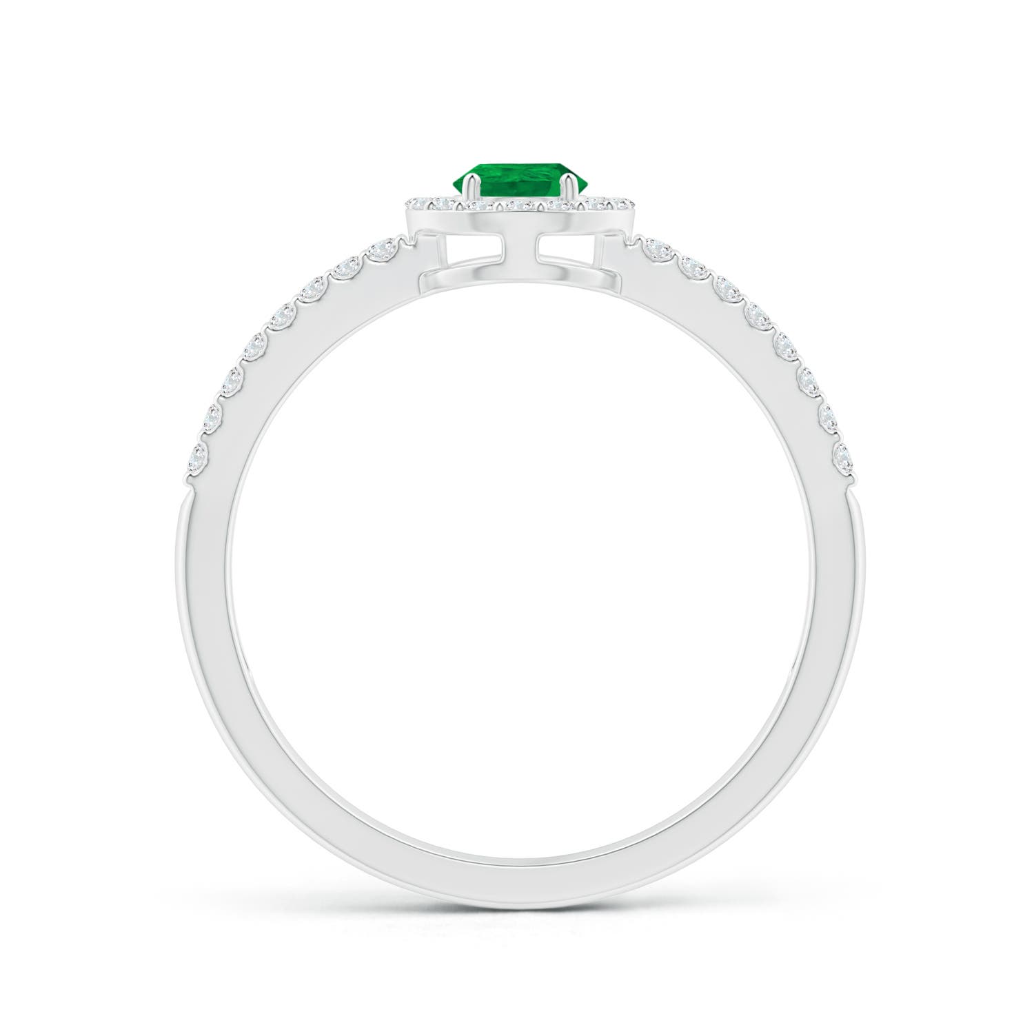 AA - Emerald / 0.6 CT / 14 KT White Gold