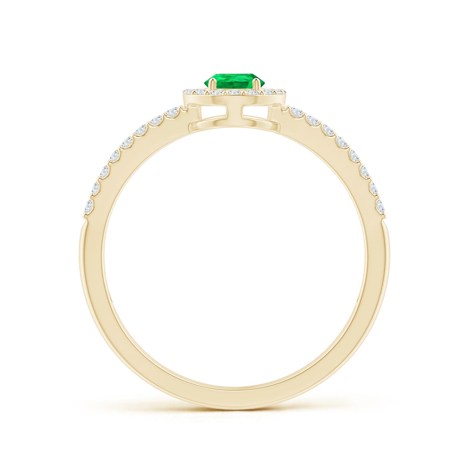 AAA - Emerald / 0.6 CT / 14 KT Yellow Gold