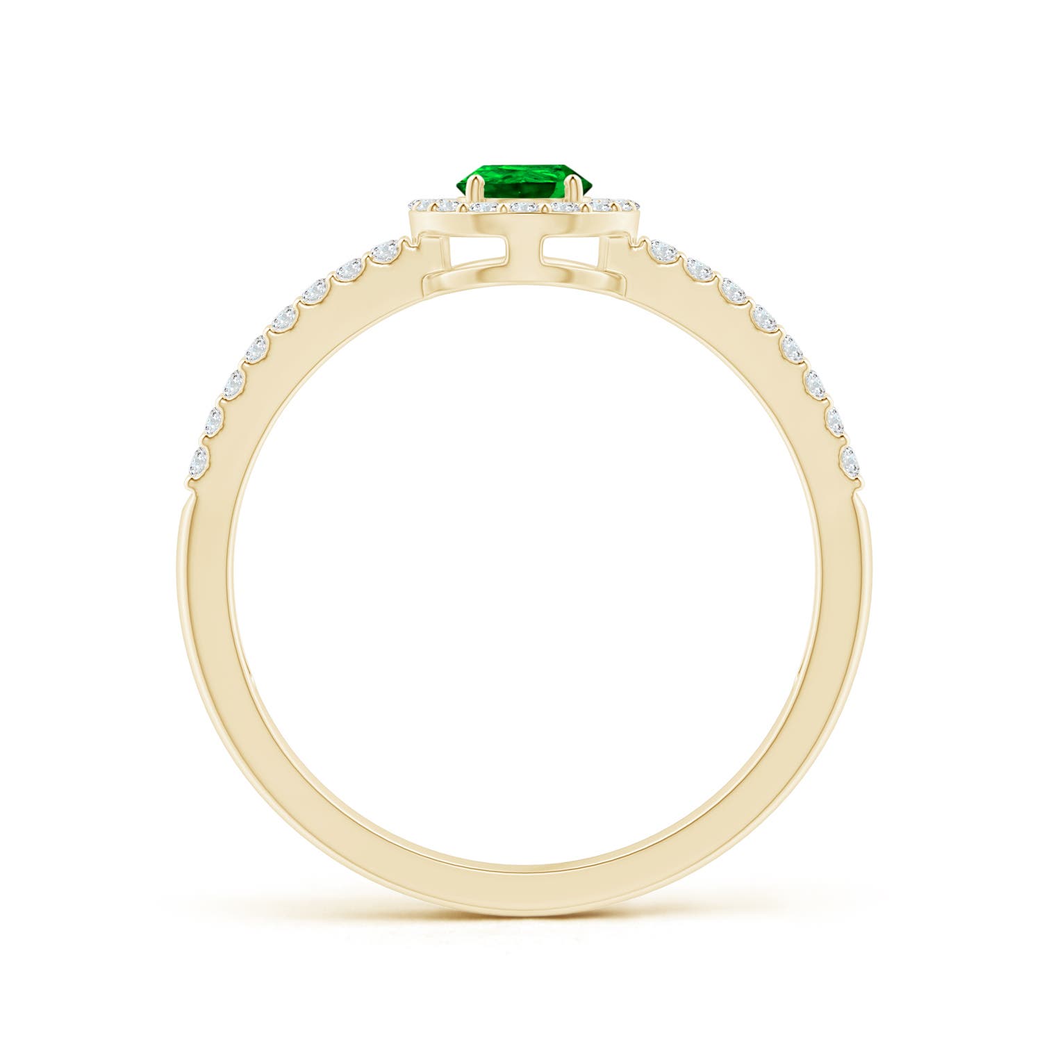 AAAA - Emerald / 0.6 CT / 14 KT Yellow Gold