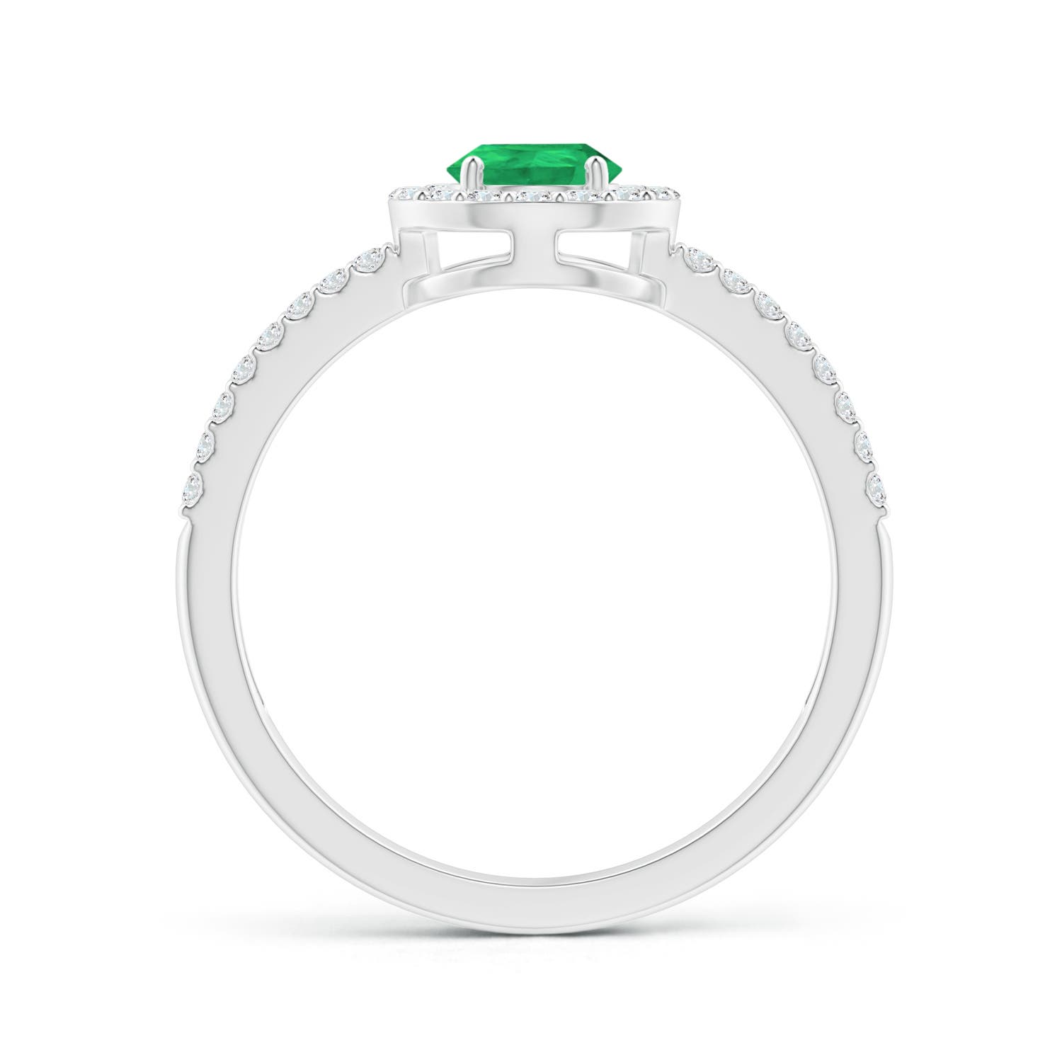 A - Emerald / 0.97 CT / 14 KT White Gold