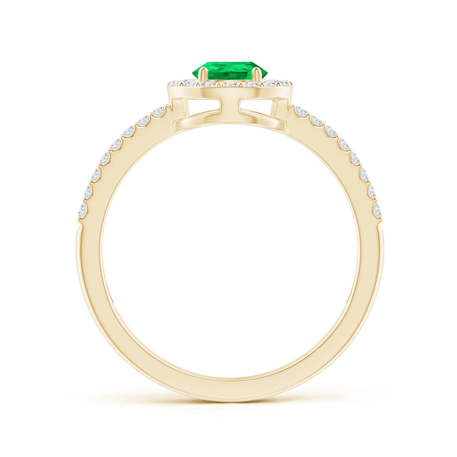 AAA - Emerald / 0.97 CT / 14 KT Yellow Gold