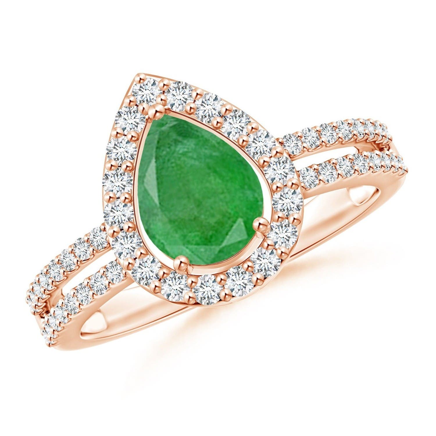 A - Emerald / 1.39 CT / 14 KT Rose Gold