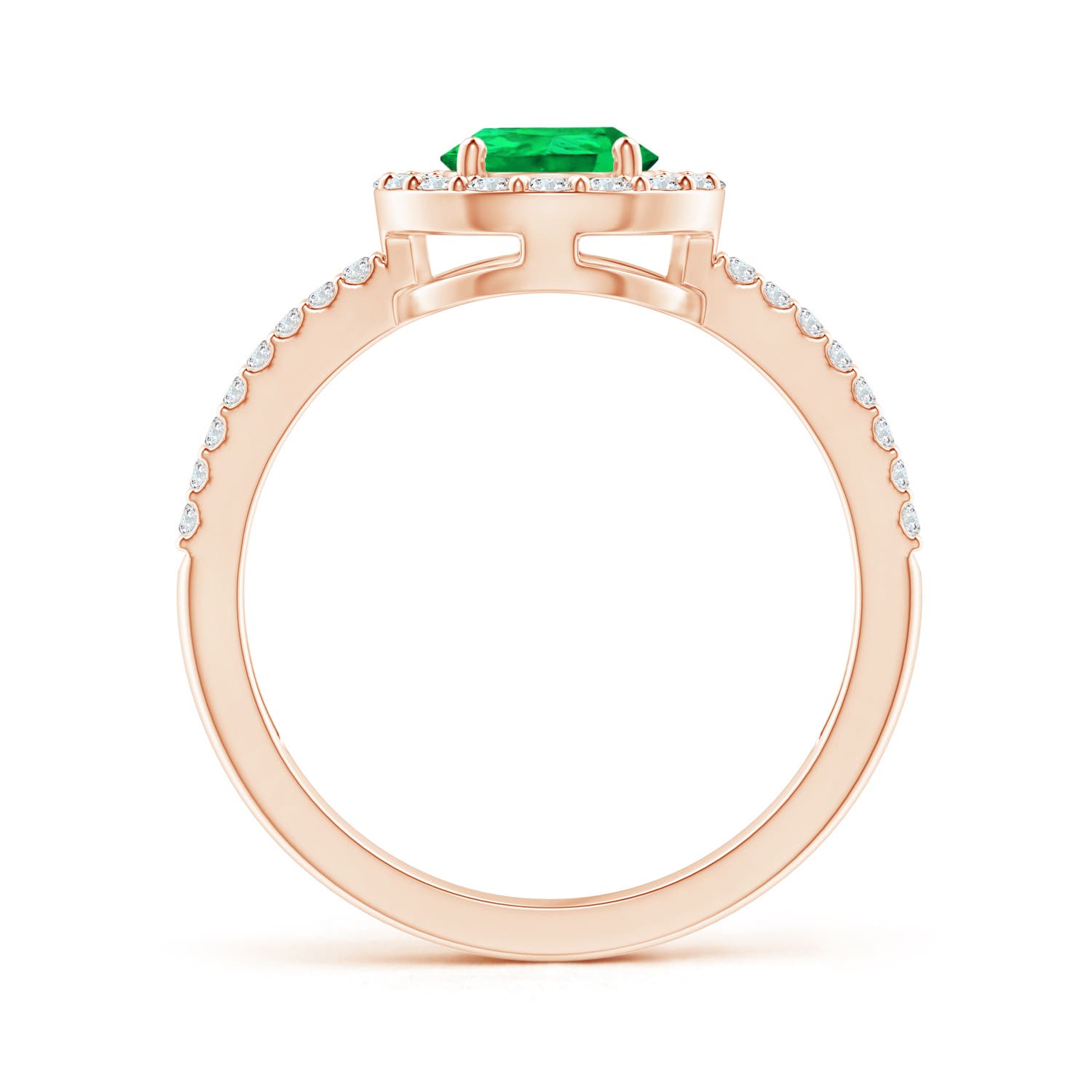 AAA - Emerald / 1.39 CT / 14 KT Rose Gold