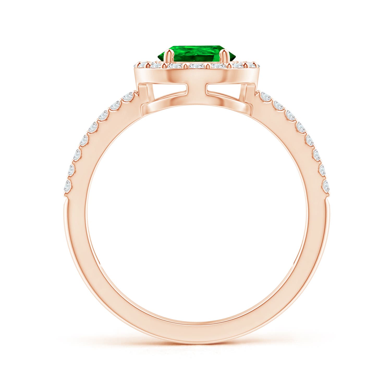 AAAA - Emerald / 1.39 CT / 14 KT Rose Gold