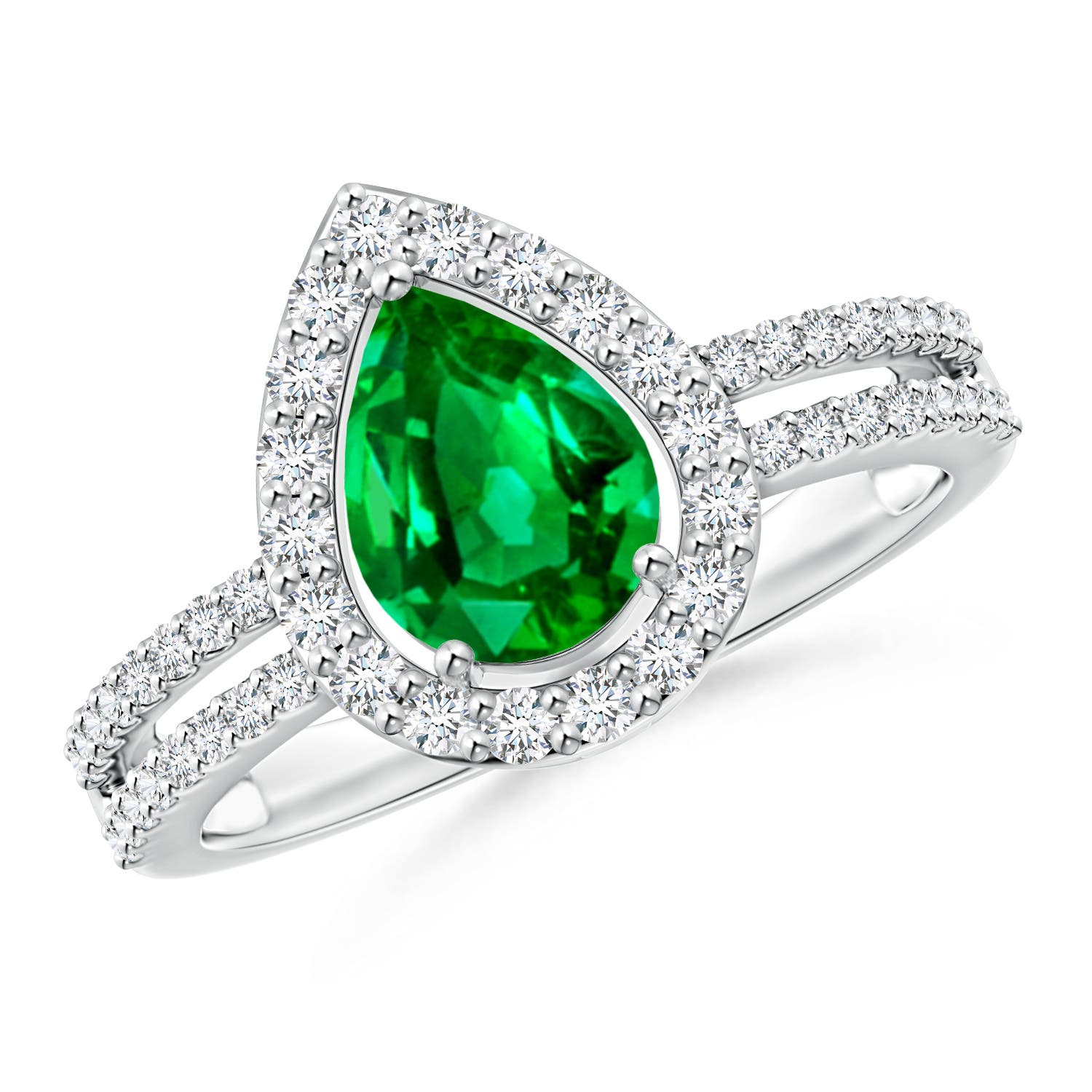 AAAA - Emerald / 1.39 CT / 14 KT White Gold