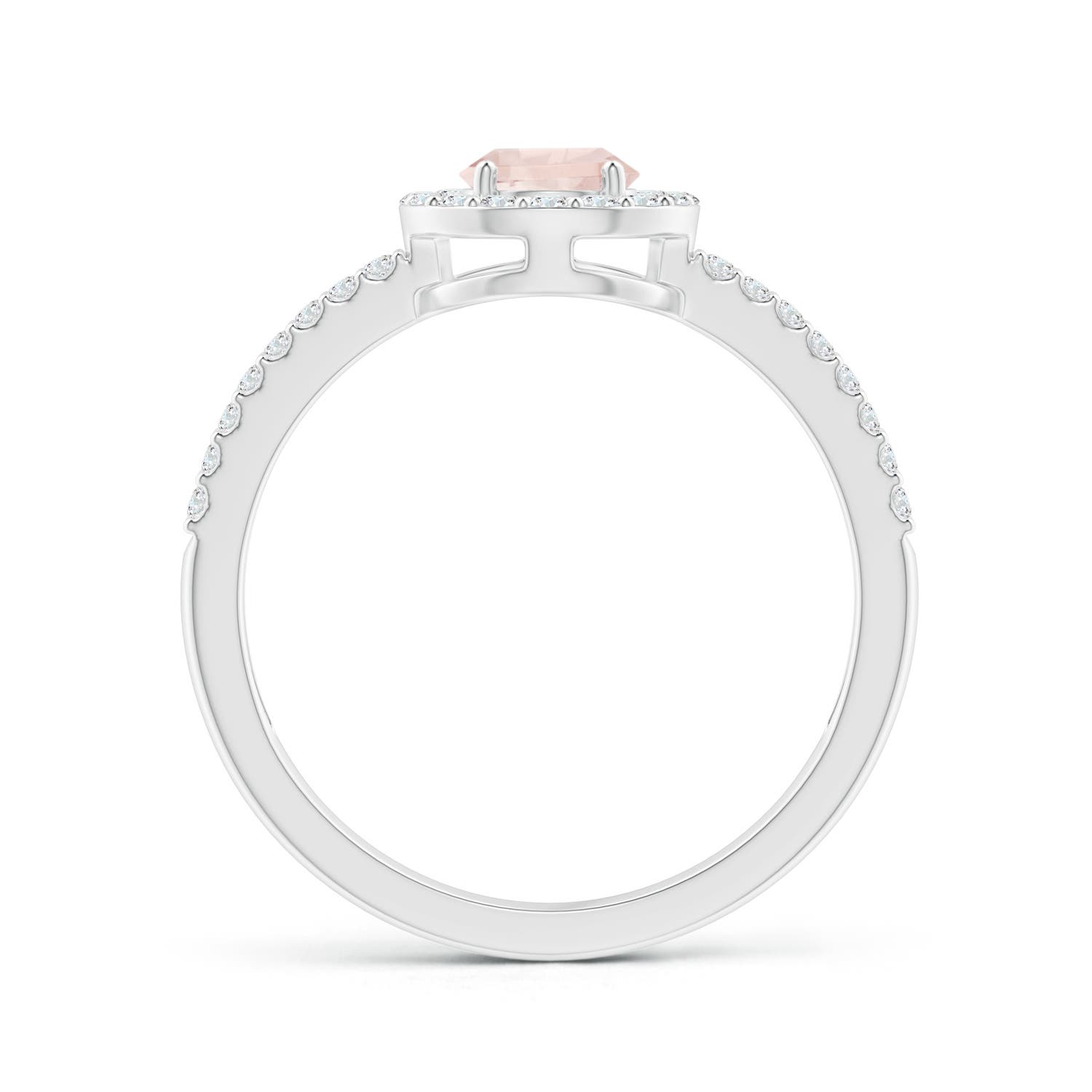 A - Morganite / 0.97 CT / 14 KT White Gold