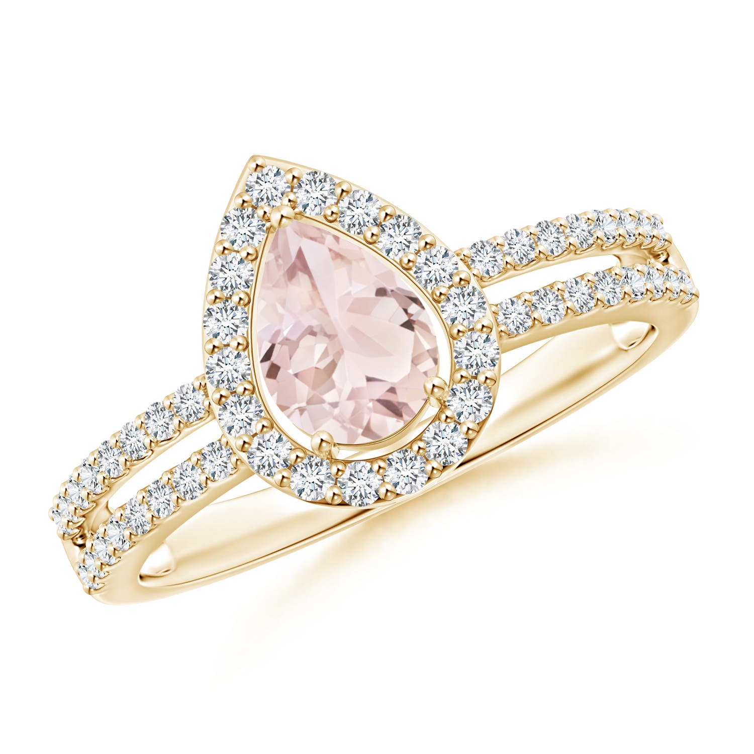 A - Morganite / 0.97 CT / 14 KT Yellow Gold