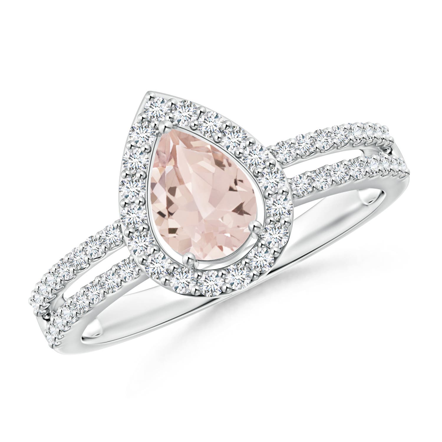 AA - Morganite / 0.97 CT / 14 KT White Gold