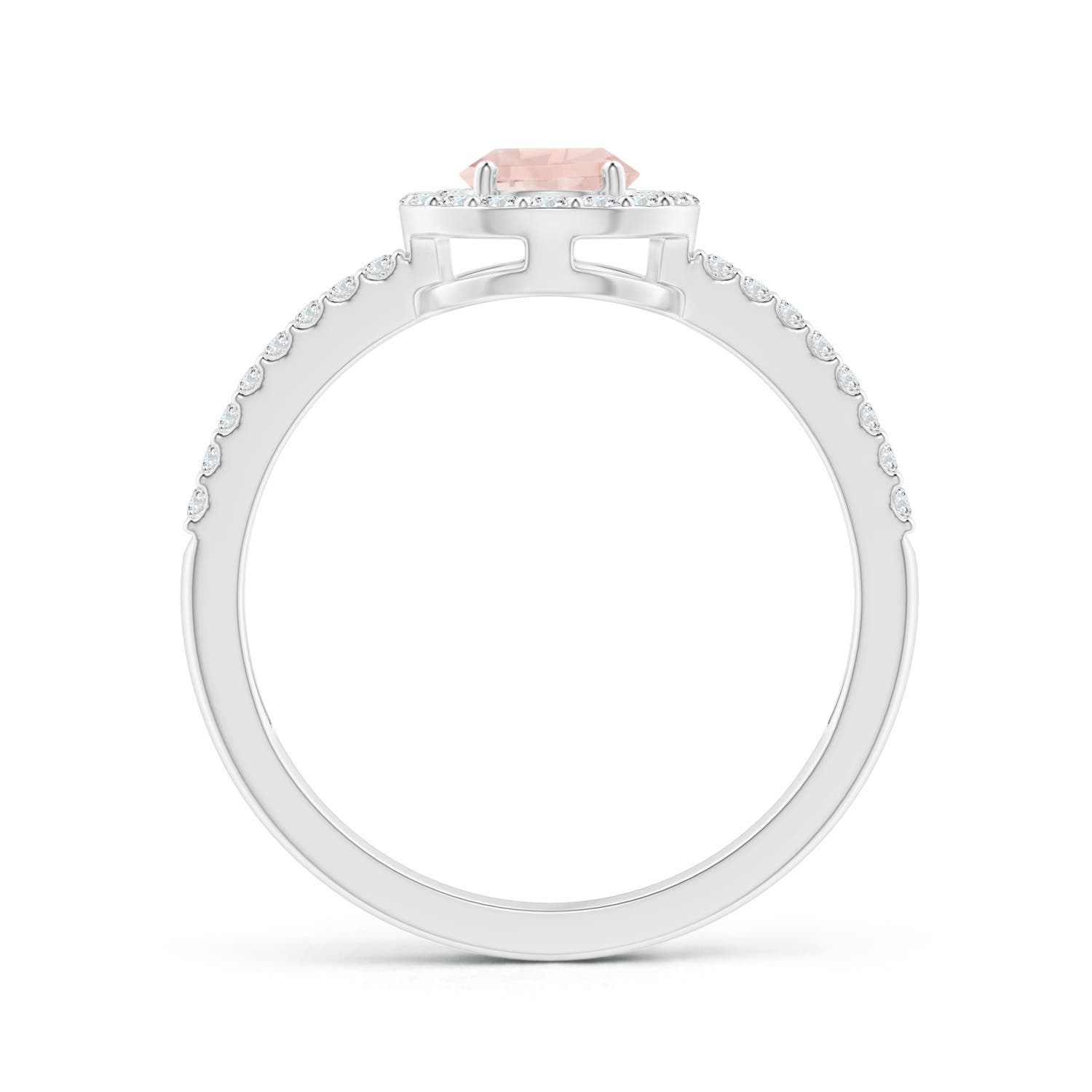 AA - Morganite / 0.97 CT / 14 KT White Gold