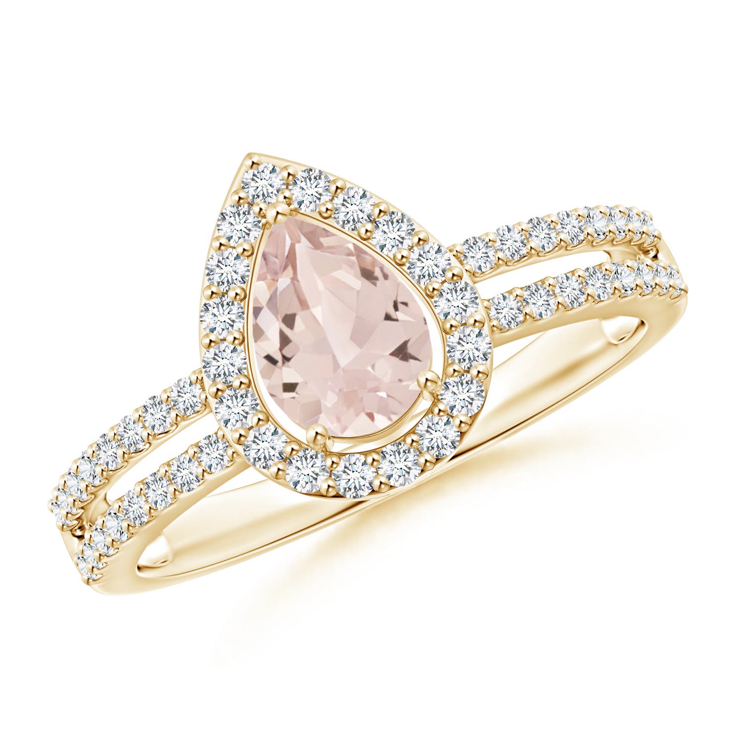 AA - Morganite / 0.97 CT / 14 KT Yellow Gold