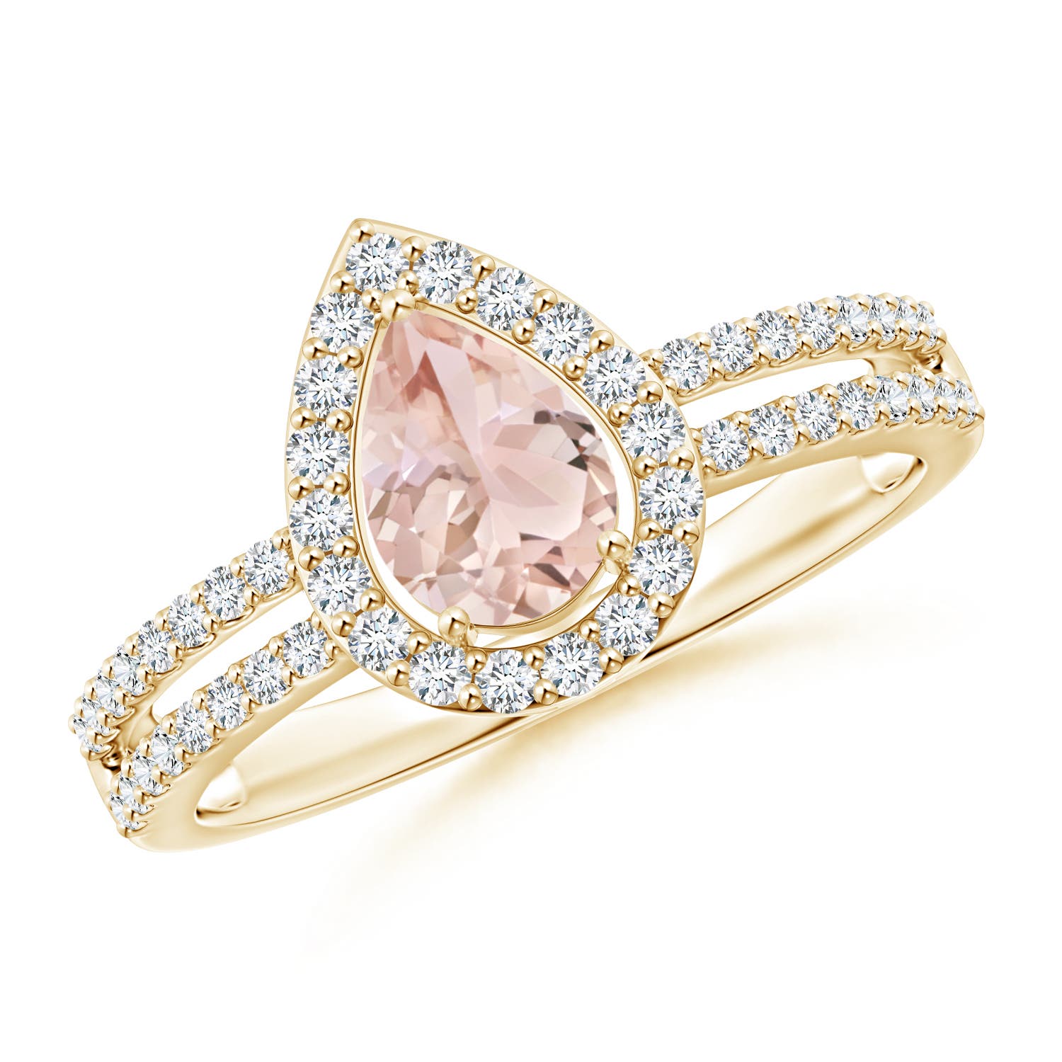 AAA - Morganite / 0.97 CT / 14 KT Yellow Gold