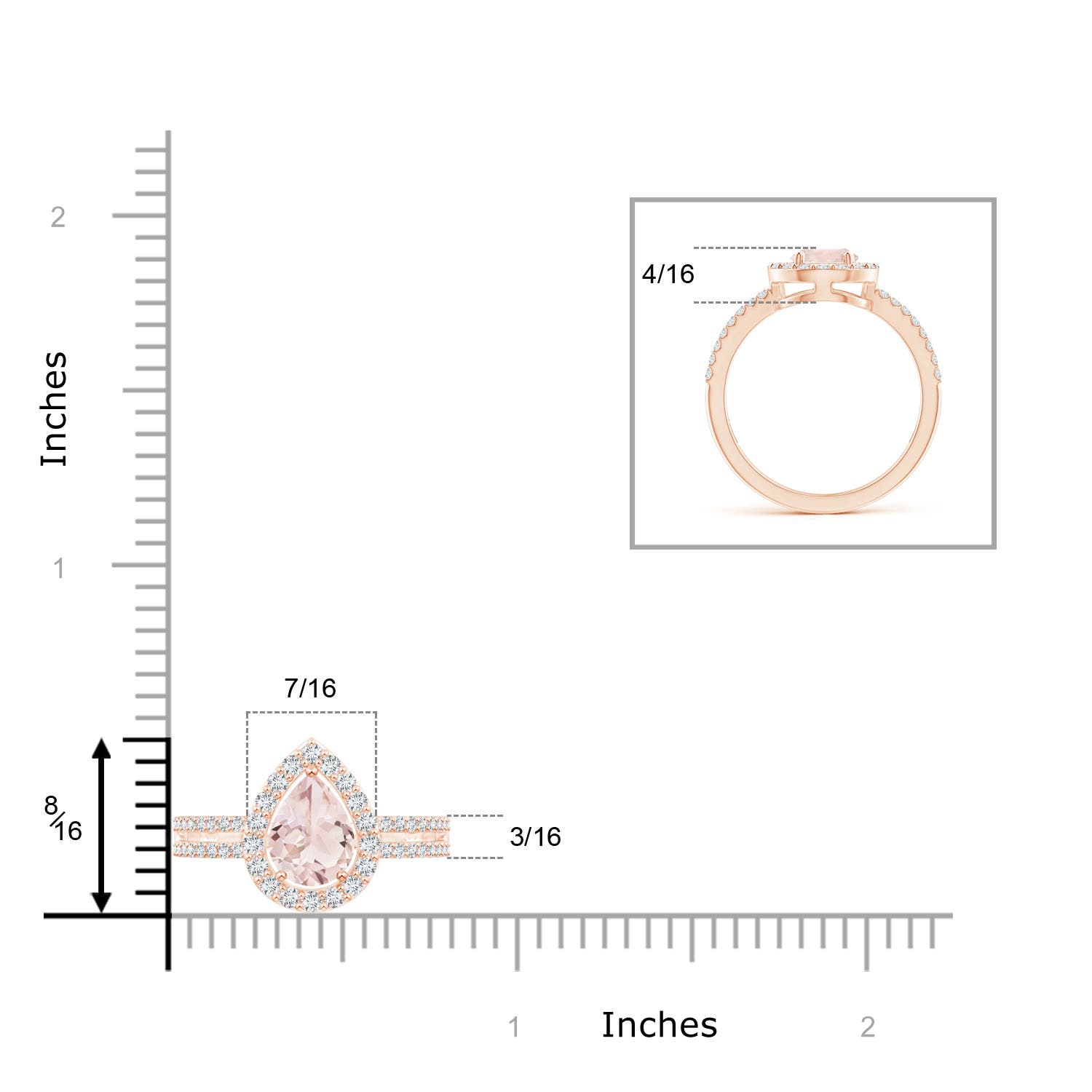 A - Morganite / 1.39 CT / 14 KT Rose Gold