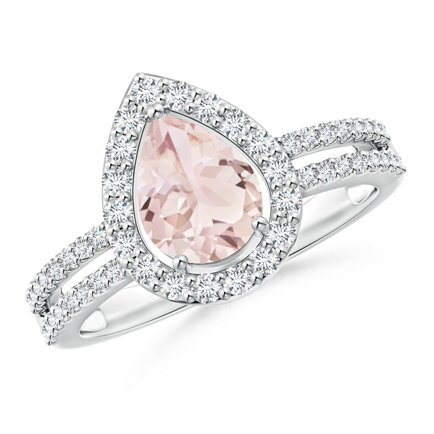 A - Morganite / 1.39 CT / 14 KT White Gold