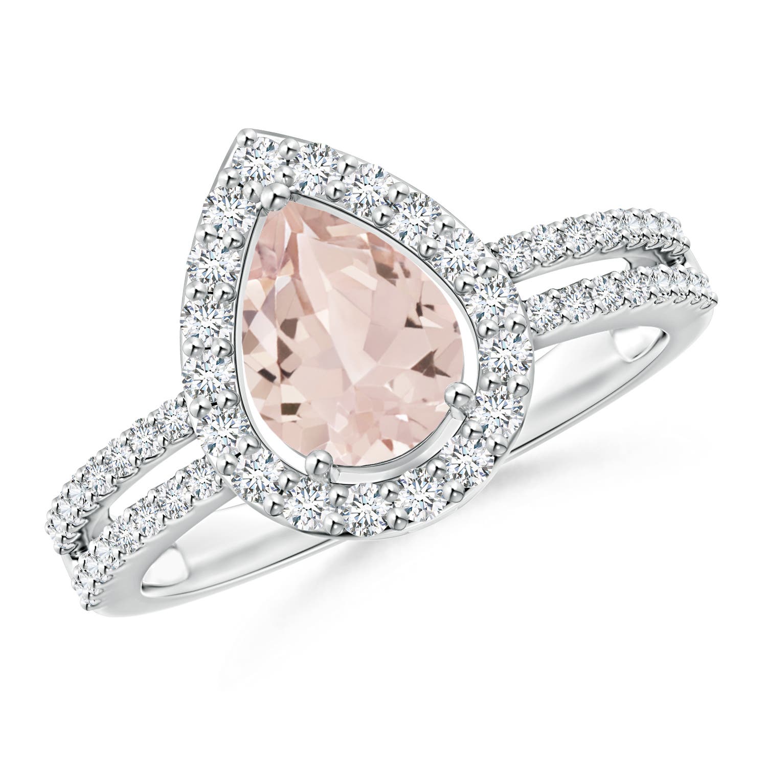 AA - Morganite / 1.39 CT / 14 KT White Gold