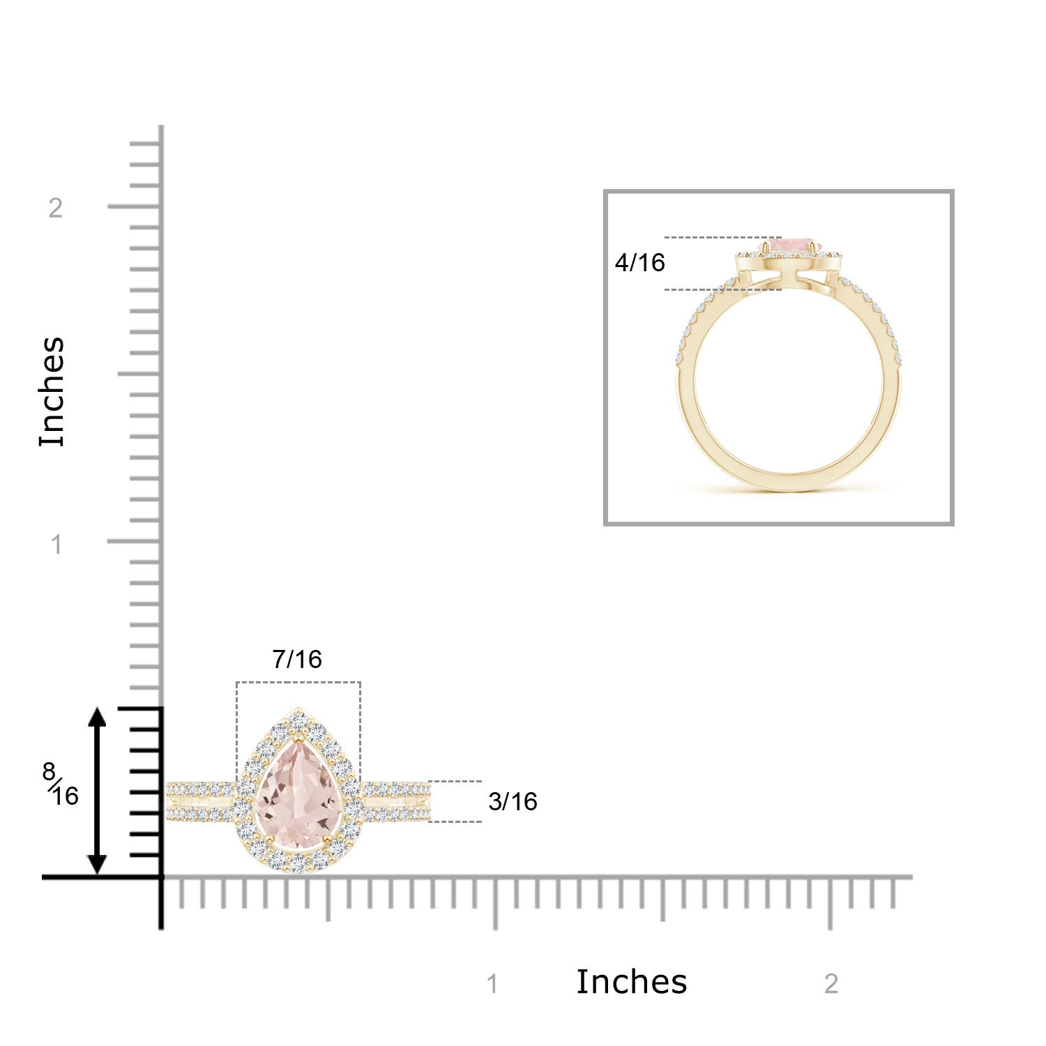 AA - Morganite / 1.39 CT / 14 KT Yellow Gold