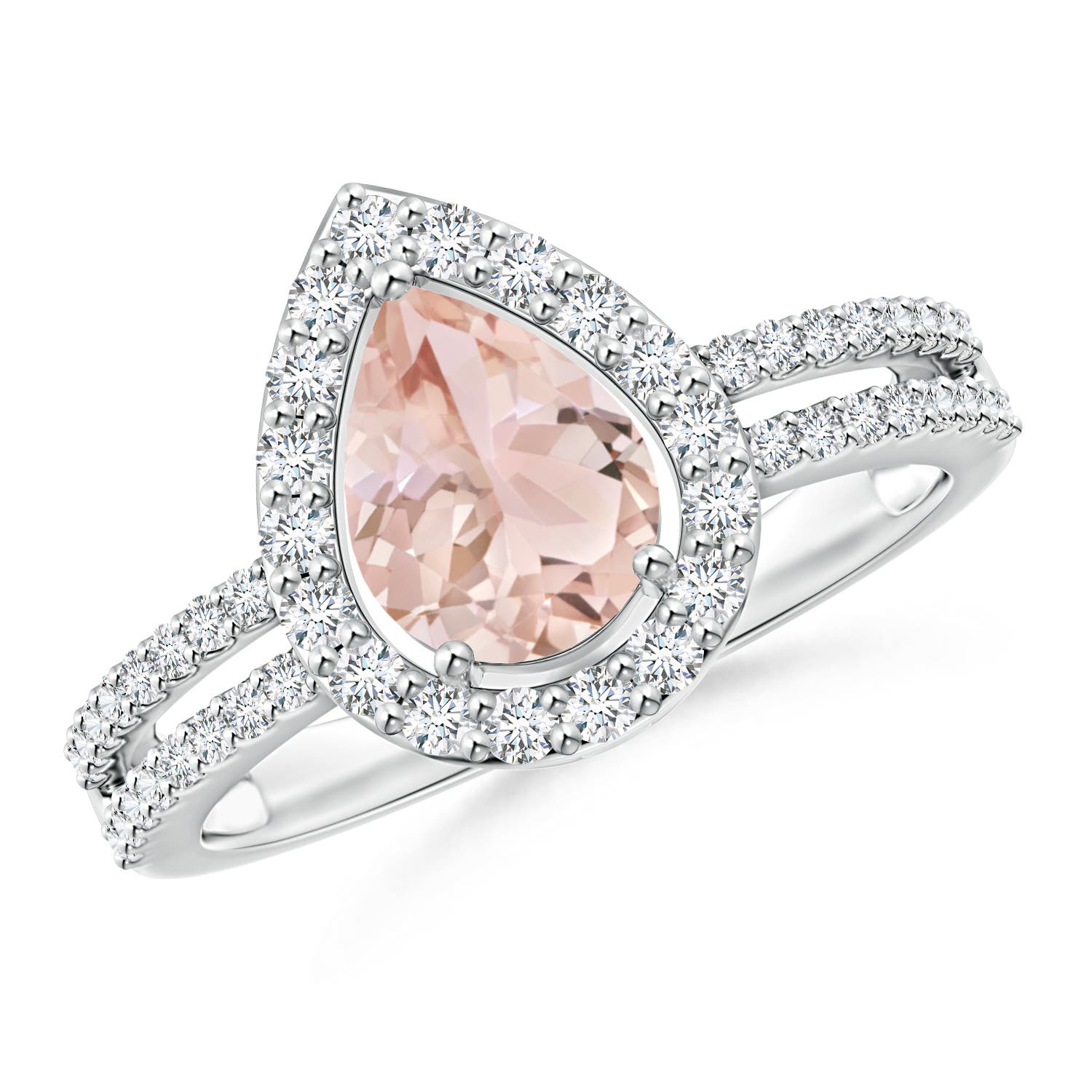 AAA - Morganite / 1.39 CT / 14 KT White Gold