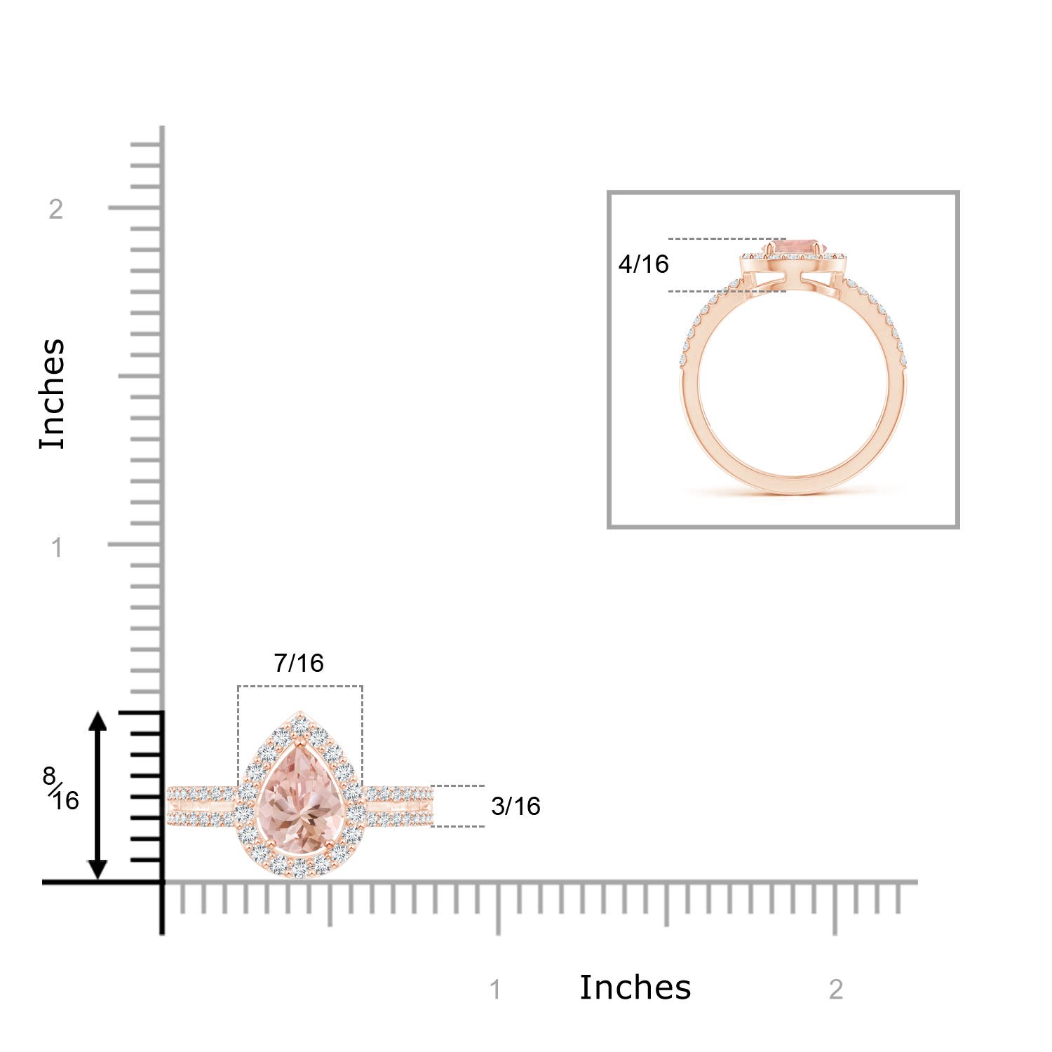 AAAA - Morganite / 1.39 CT / 14 KT Rose Gold