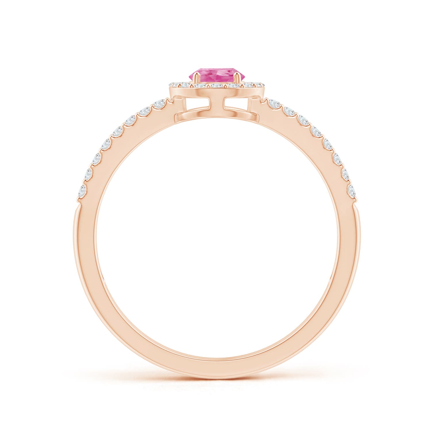 AA - Pink Sapphire / 0.7 CT / 14 KT Rose Gold