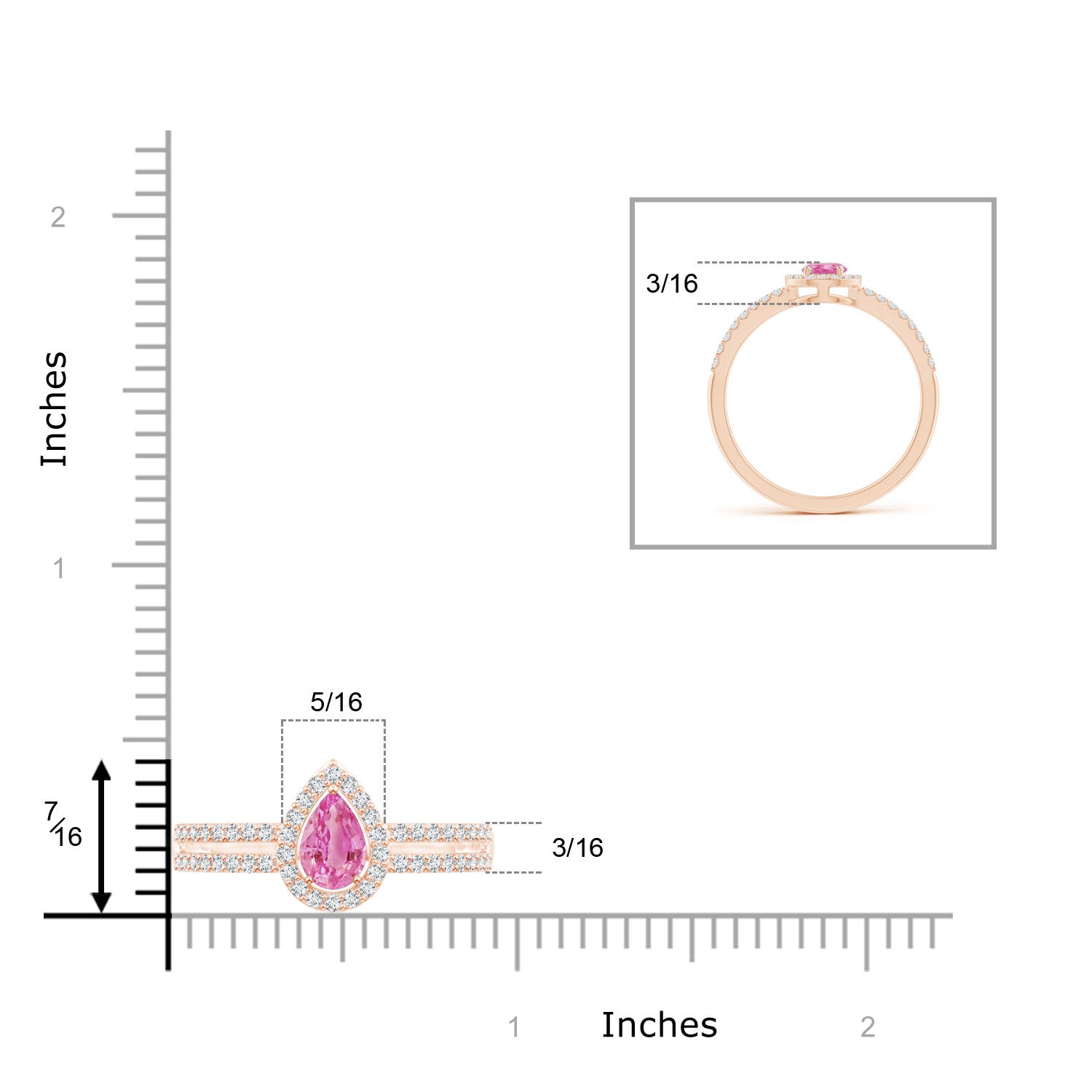 AA - Pink Sapphire / 0.7 CT / 14 KT Rose Gold