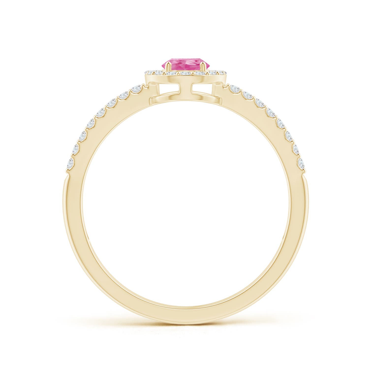 AA - Pink Sapphire / 0.7 CT / 14 KT Yellow Gold