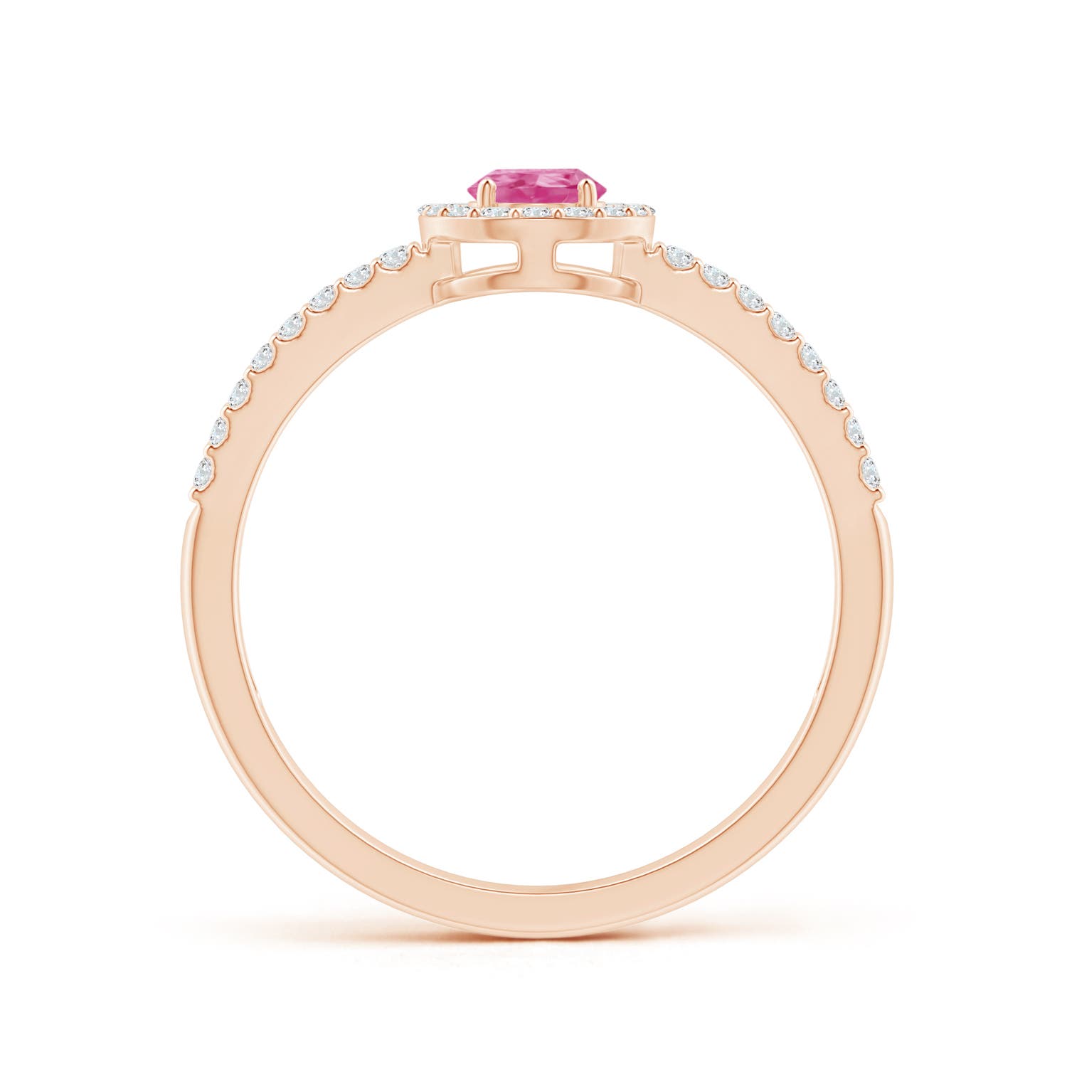 AAA - Pink Sapphire / 0.7 CT / 14 KT Rose Gold