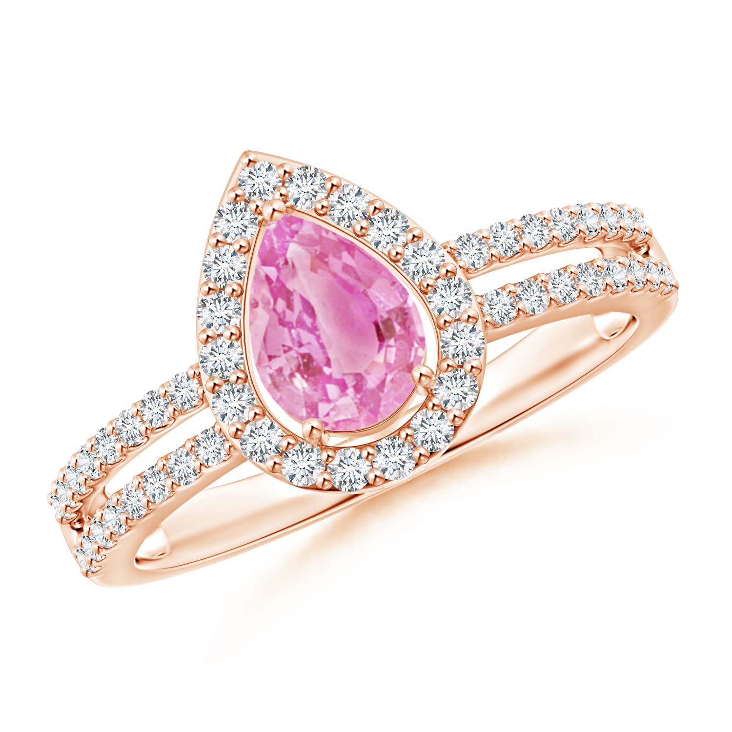 A - Pink Sapphire / 1.12 CT / 14 KT Rose Gold