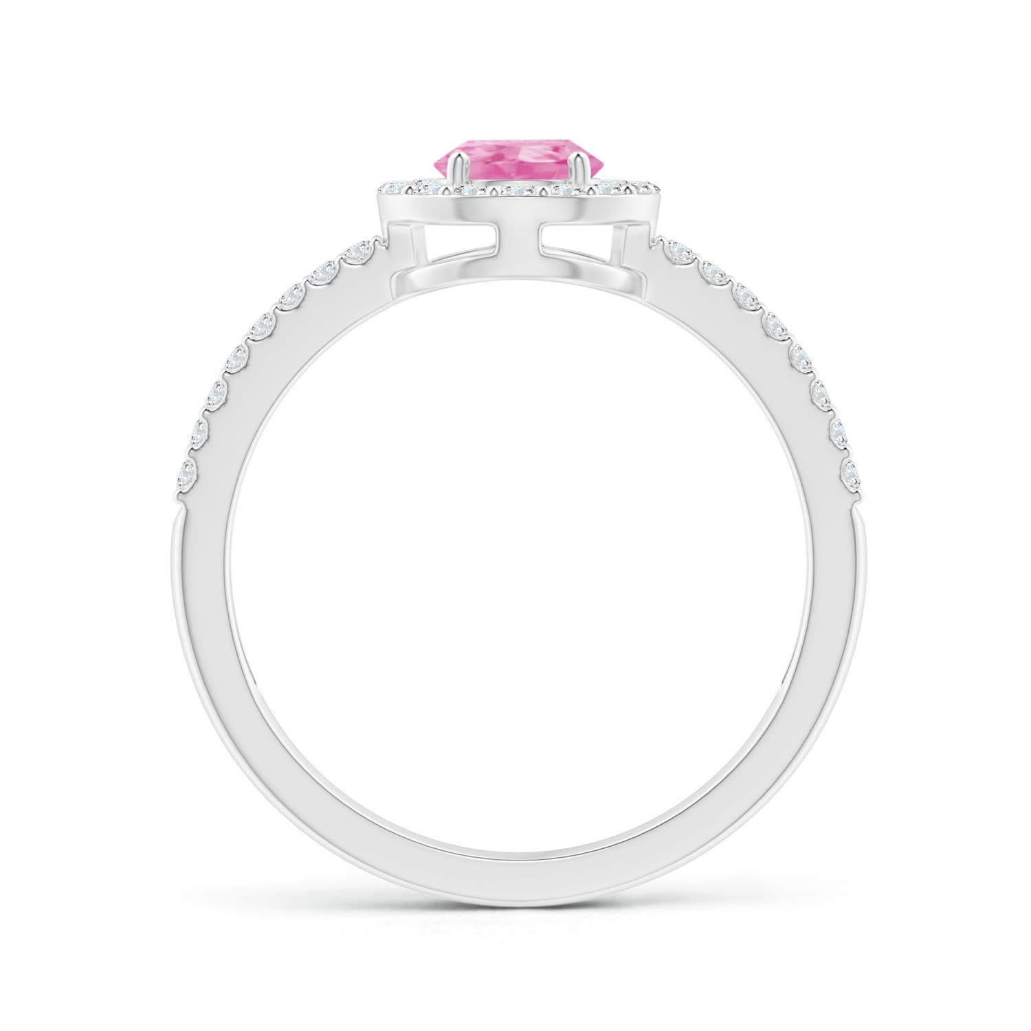 A - Pink Sapphire / 1.12 CT / 14 KT White Gold