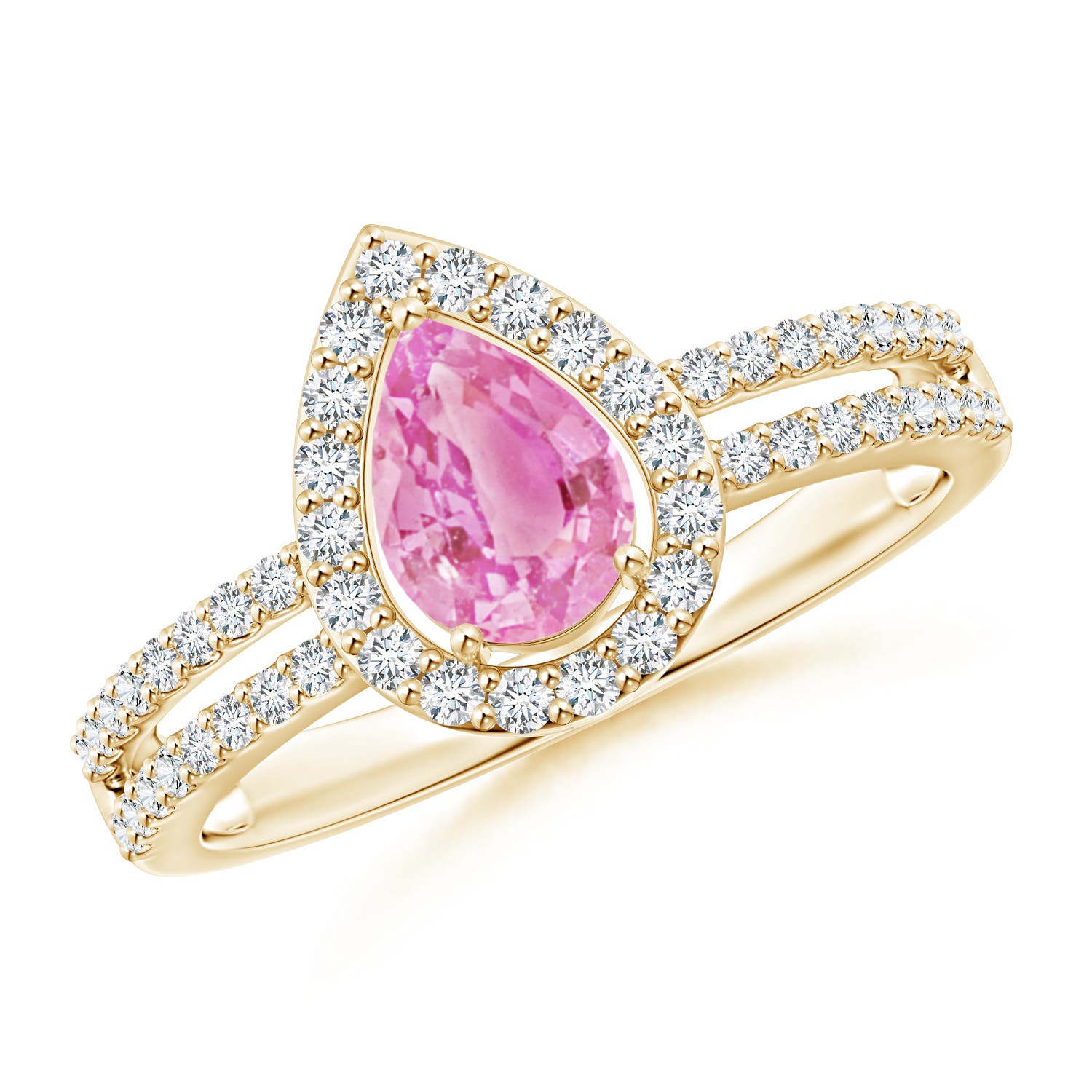 A - Pink Sapphire / 1.12 CT / 14 KT Yellow Gold