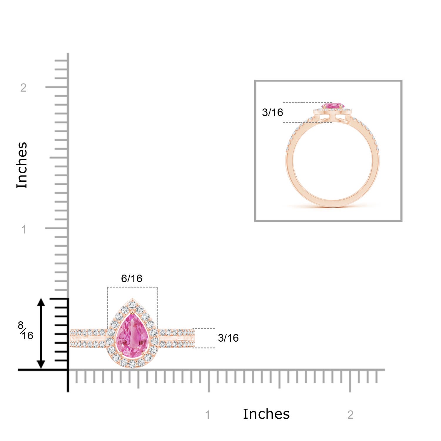 AA - Pink Sapphire / 1.12 CT / 14 KT Rose Gold