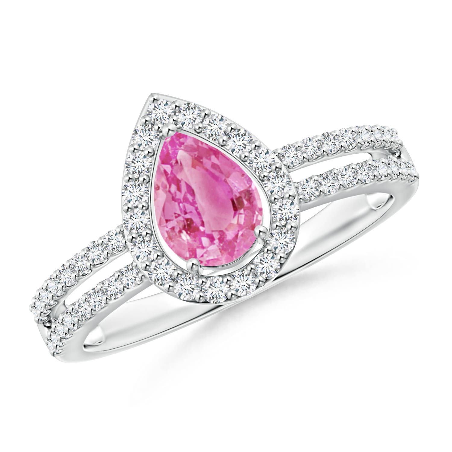 AA - Pink Sapphire / 1.12 CT / 14 KT White Gold