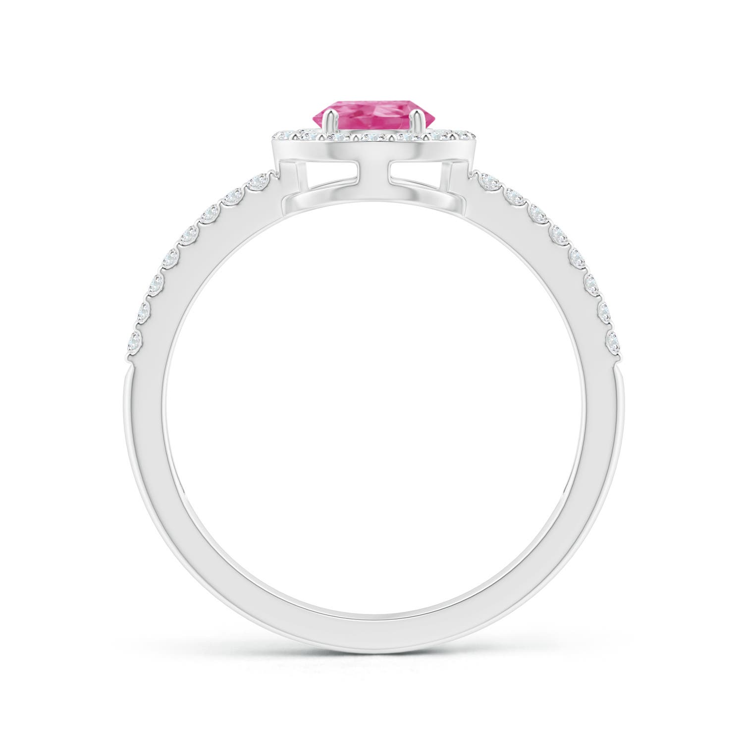 AAA - Pink Sapphire / 1.12 CT / 14 KT White Gold