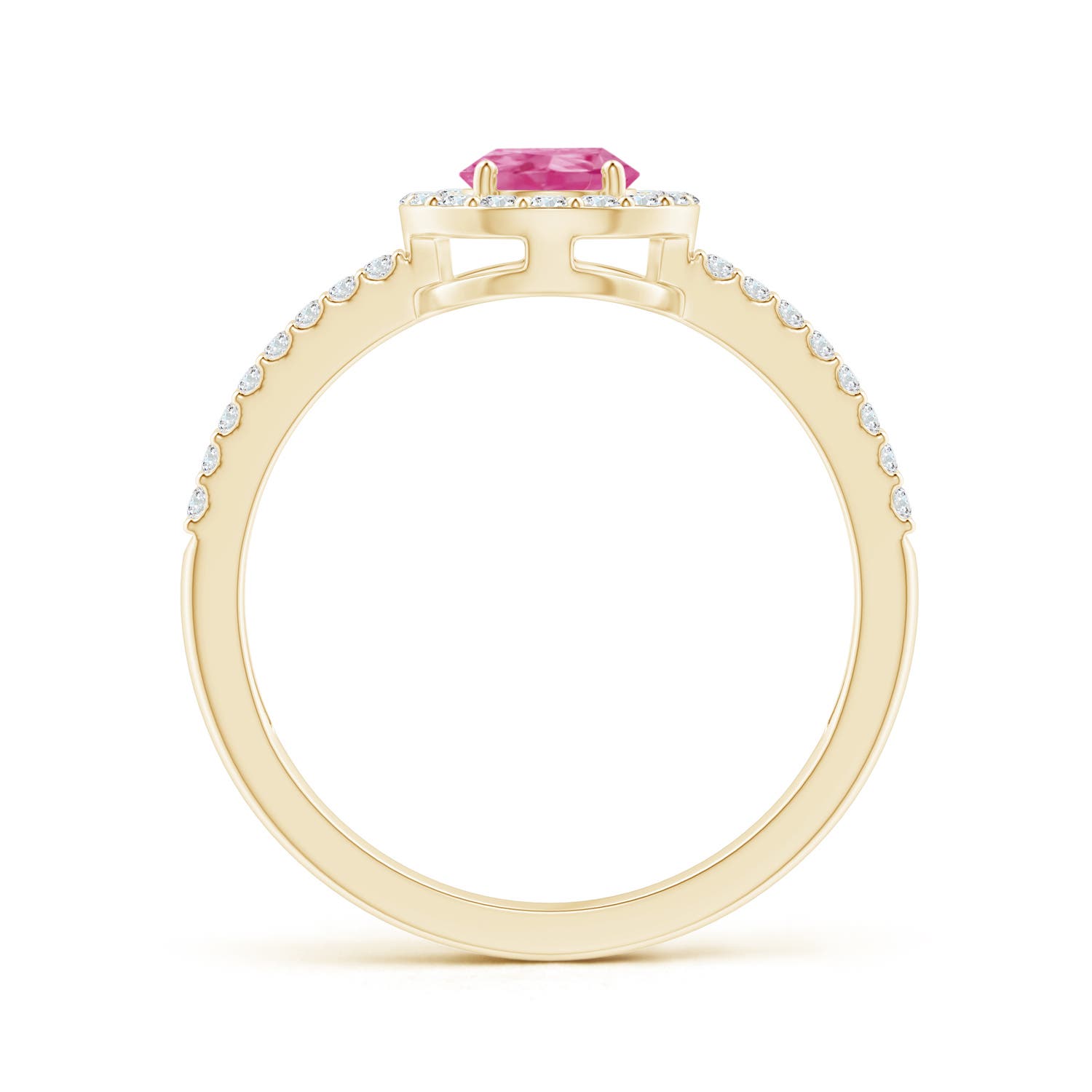 AAA - Pink Sapphire / 1.12 CT / 14 KT Yellow Gold