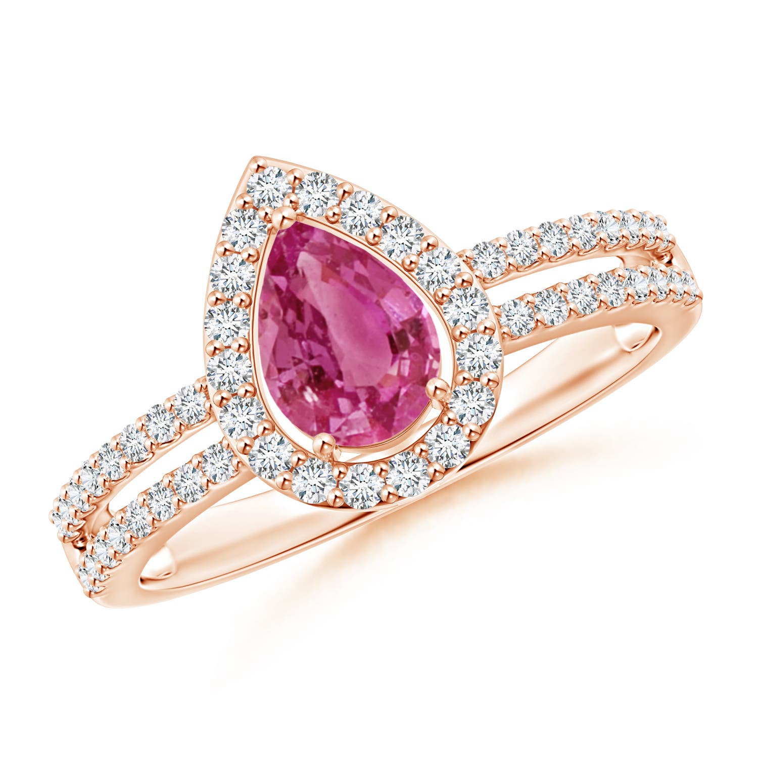 AAAA - Pink Sapphire / 1.12 CT / 14 KT Rose Gold