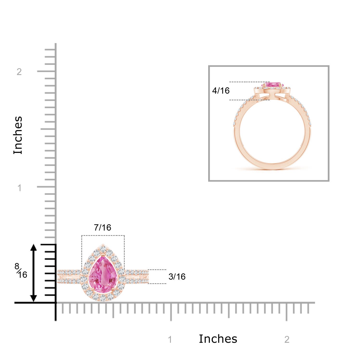 AA - Pink Sapphire / 1.69 CT / 14 KT Rose Gold