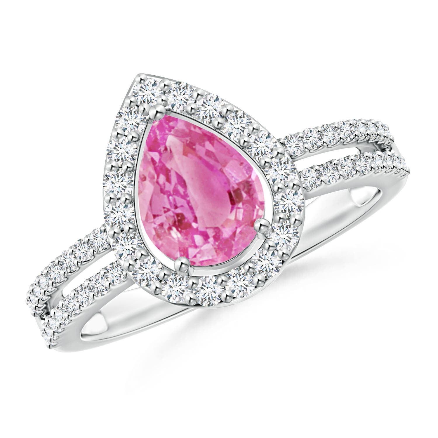 AA - Pink Sapphire / 1.69 CT / 14 KT White Gold